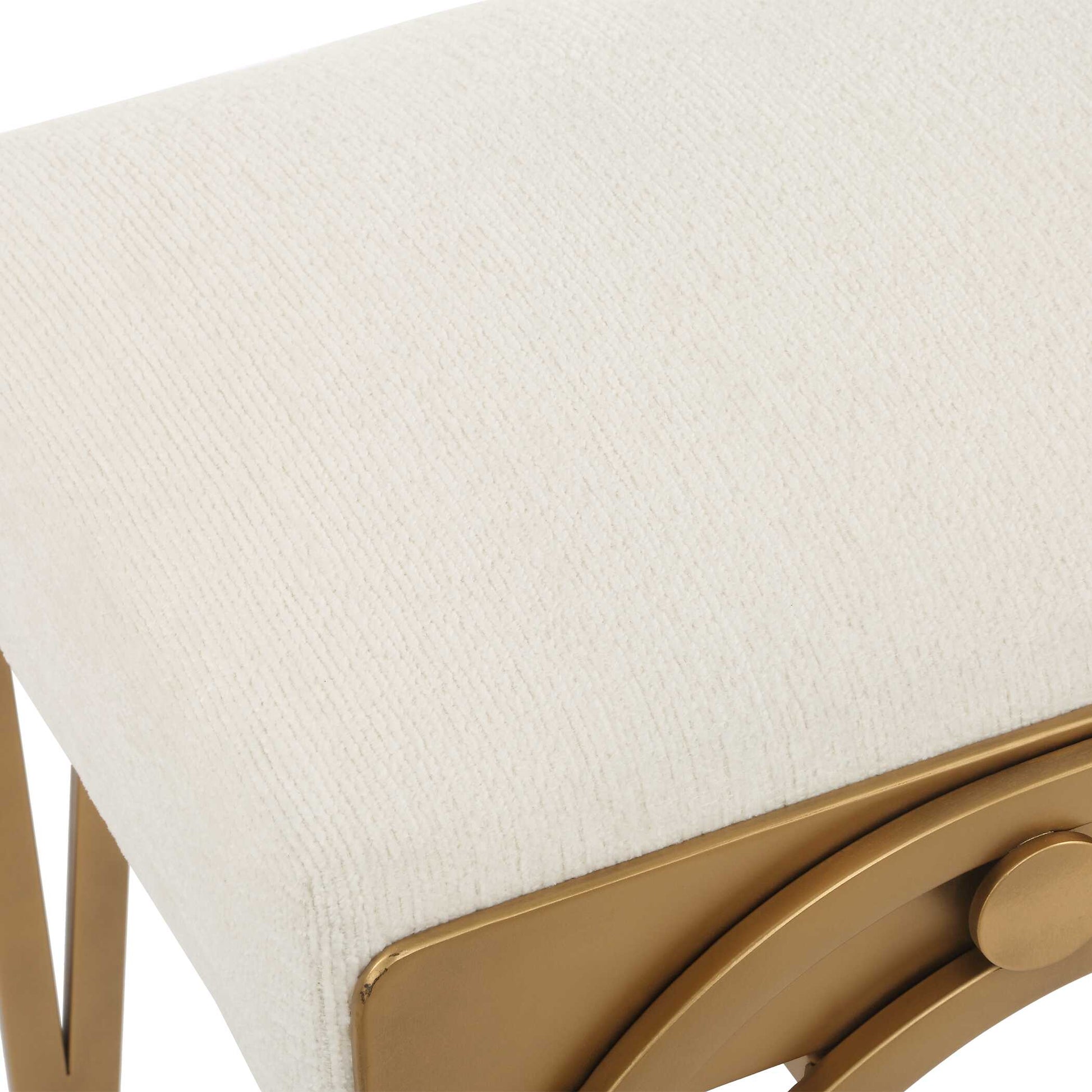 Quarrington Brass Iron Accent Bench
