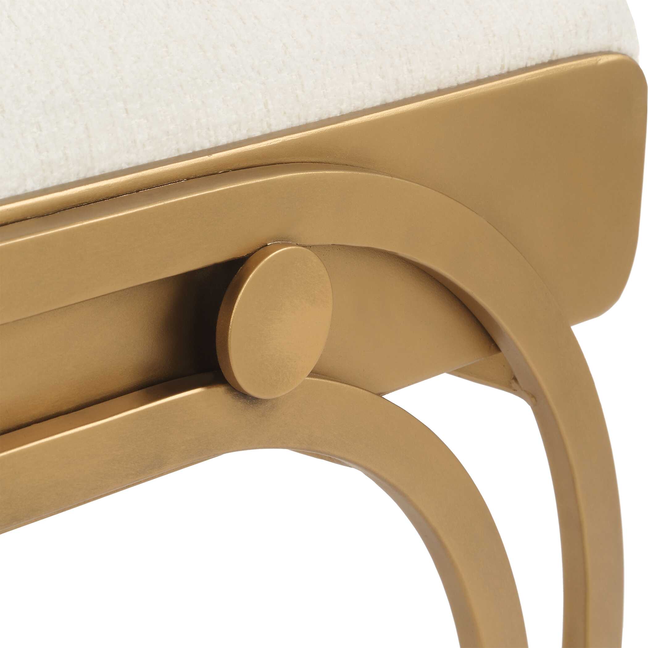 Quarrington Brass Iron Accent Bench
