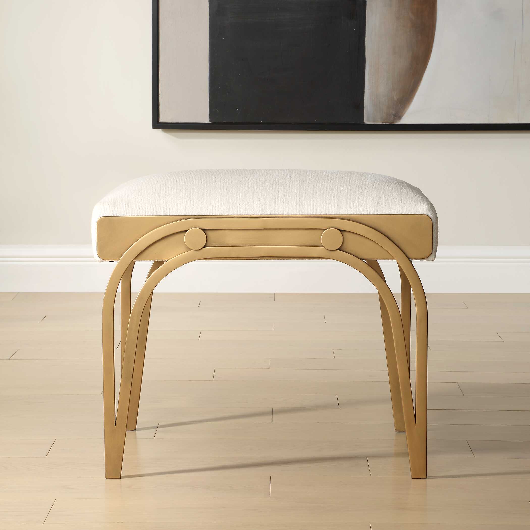Quarrington Brass Iron Accent Bench