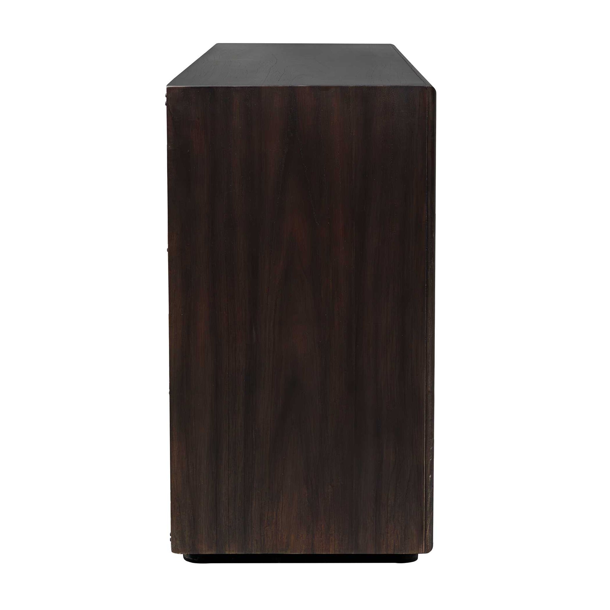 Uttermost Stevenson Ebony Wood 4 Door Cabinet