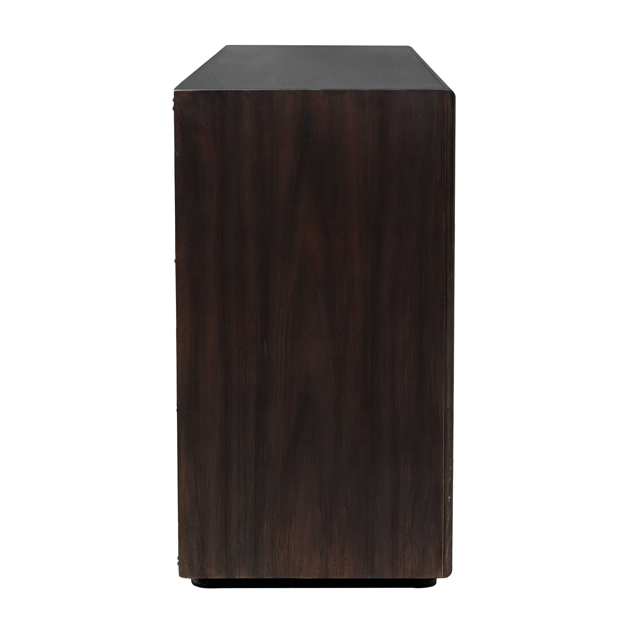 Uttermost Stevenson Ebony Wood 4 Door Cabinet