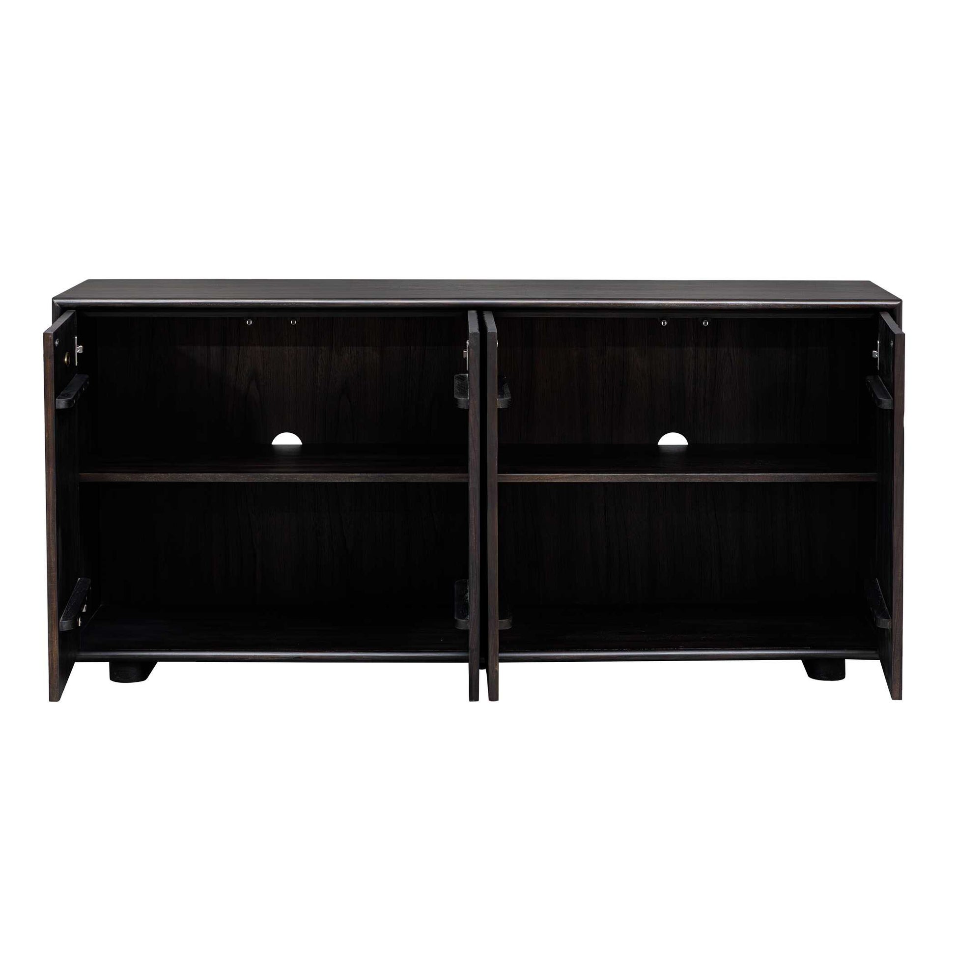 Uttermost Stevenson Ebony Wood 4 Door Cabinet