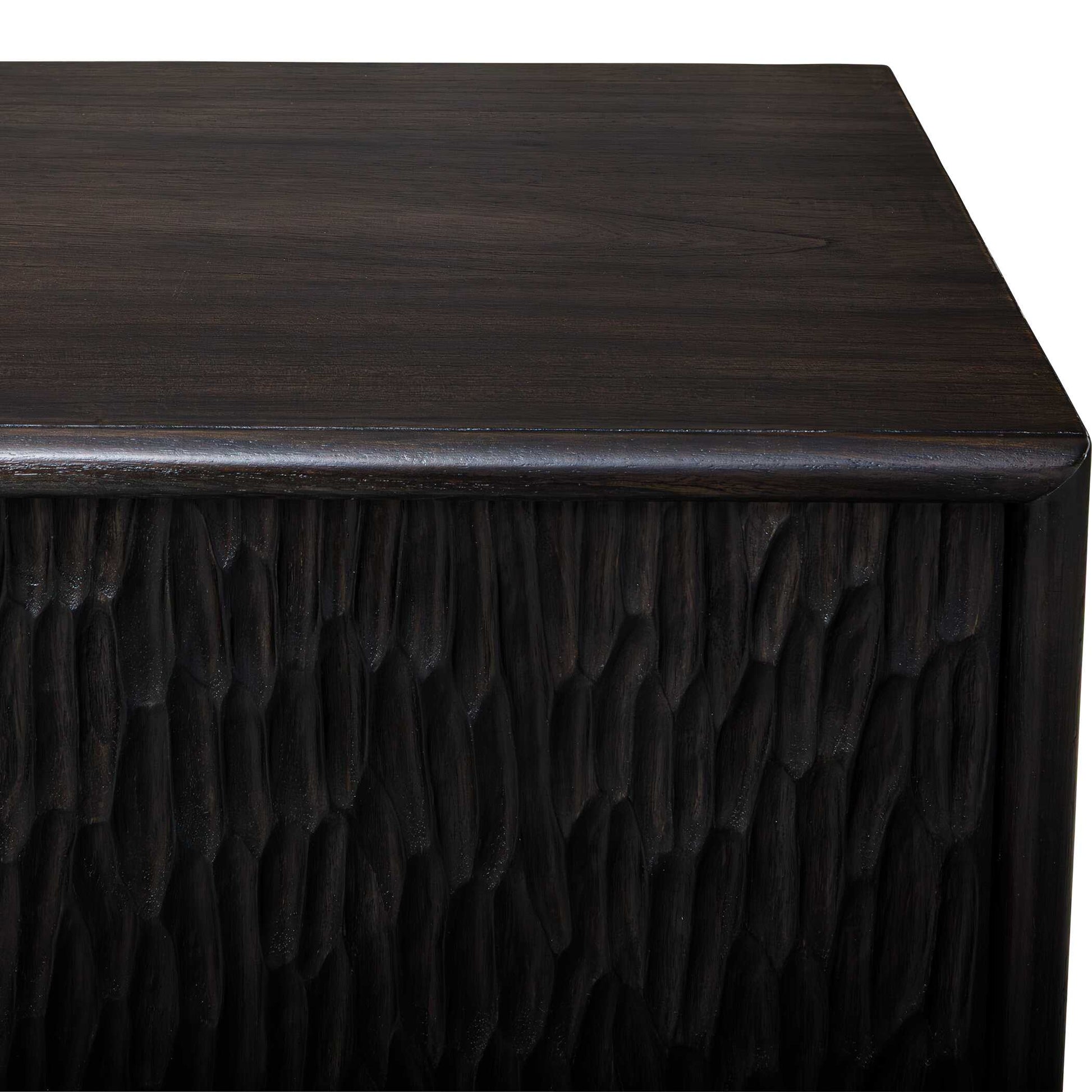 Uttermost Stevenson Ebony Wood 4 Door Cabinet