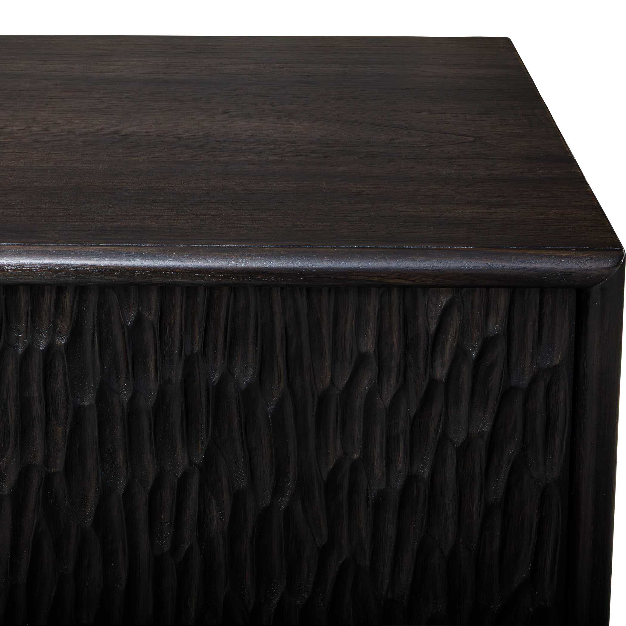 Uttermost Stevenson Ebony Wood 4 Door Cabinet