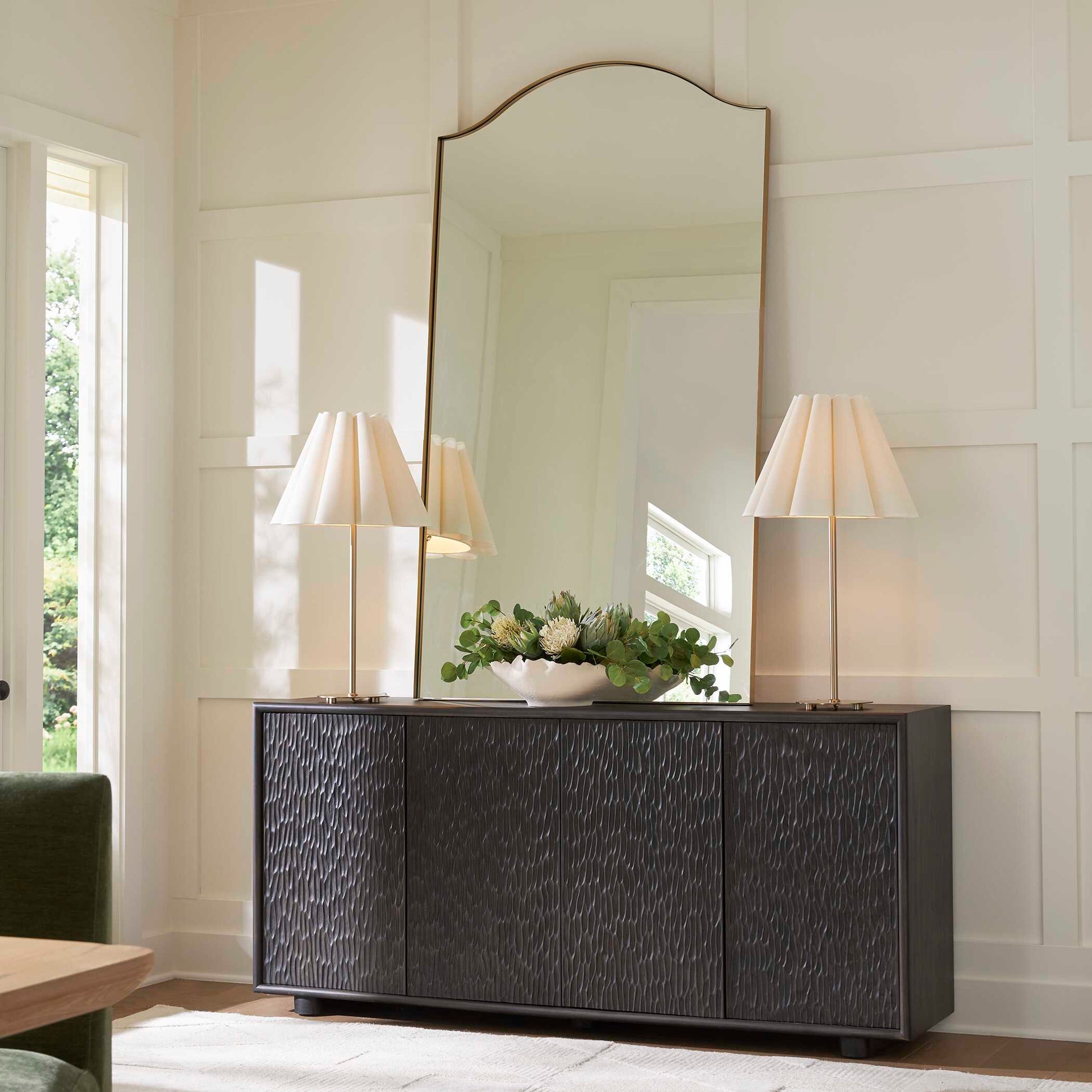 Uttermost Stevenson Ebony Wood 4 Door Cabinet