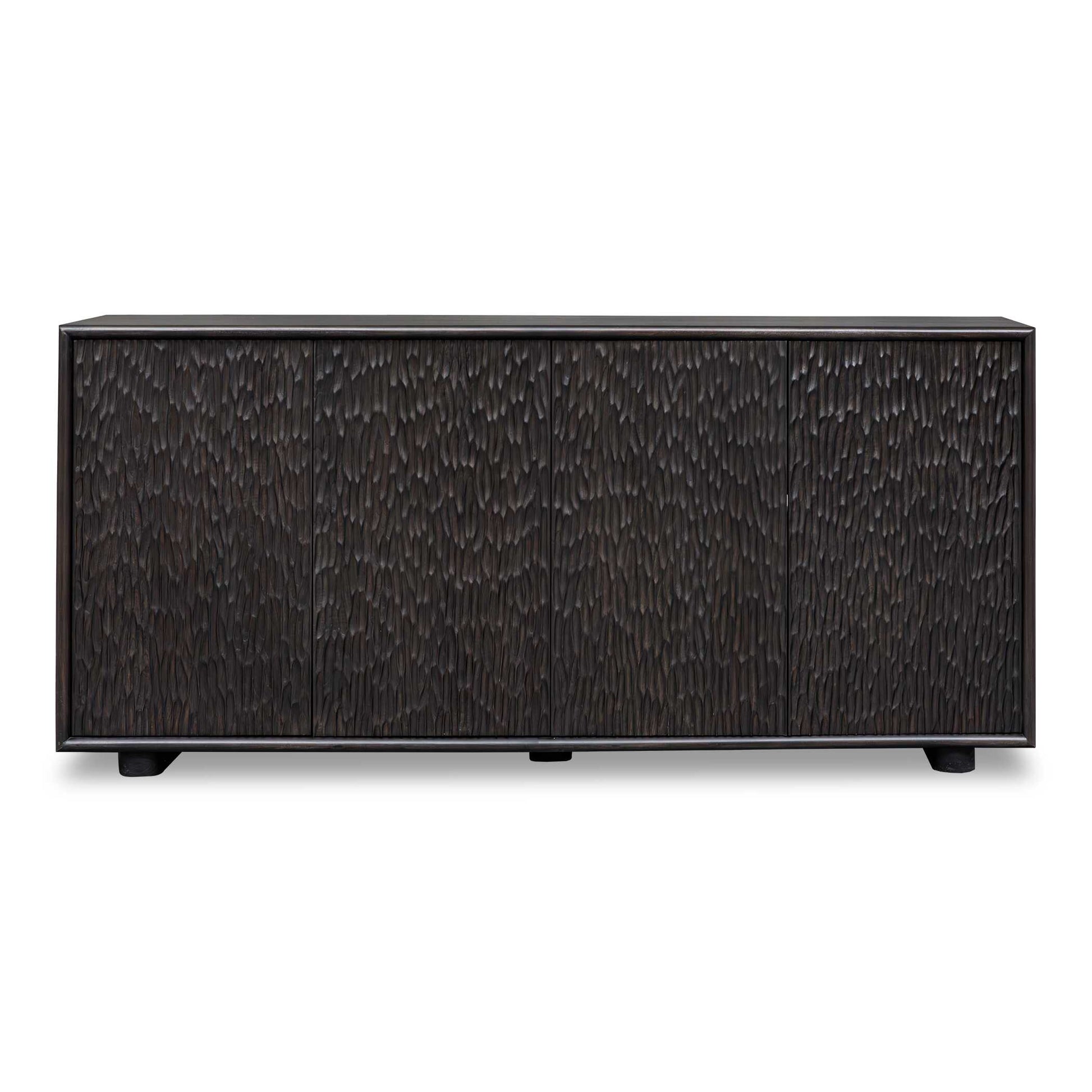 Uttermost Stevenson Ebony Wood 4 Door Cabinet