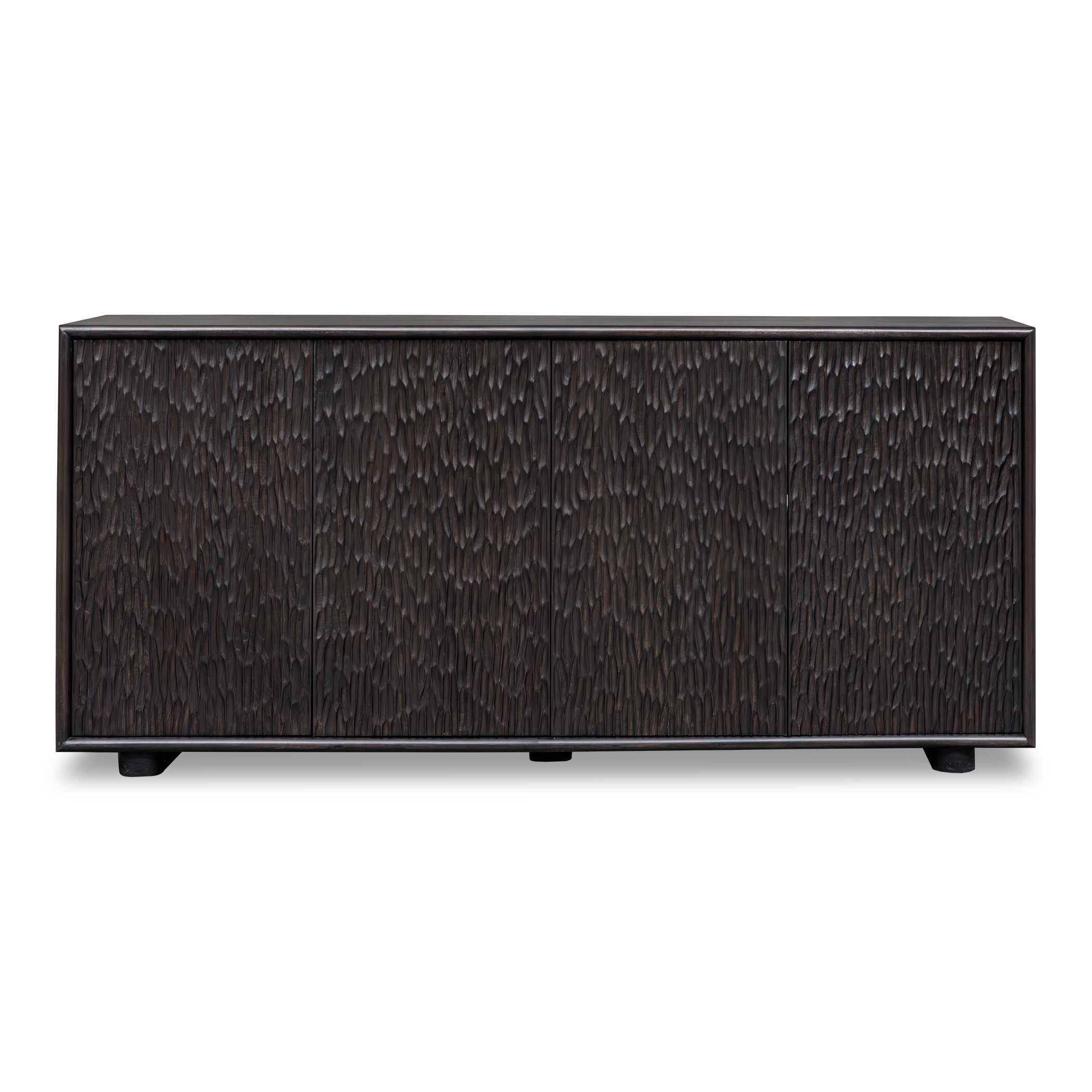 Uttermost Stevenson Ebony Wood 4 Door Cabinet