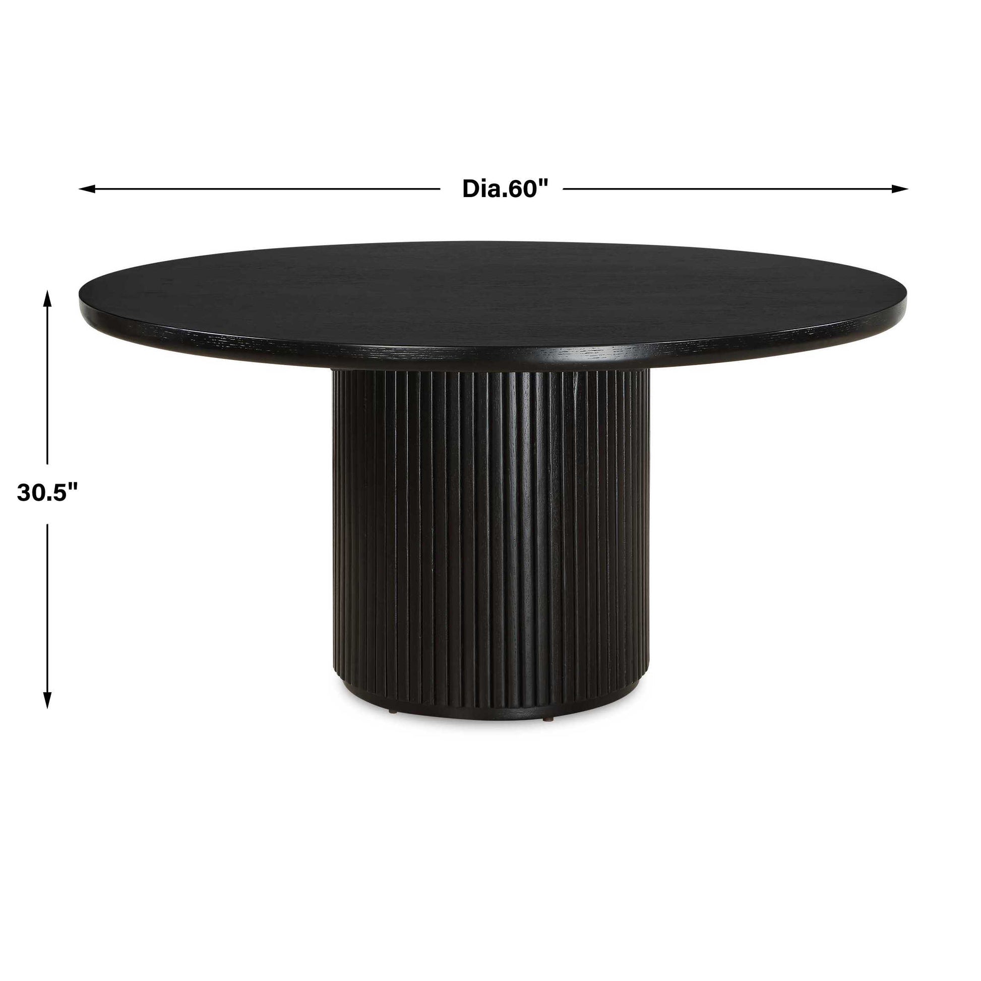 Uttermost Hersch Round Black Dining Table