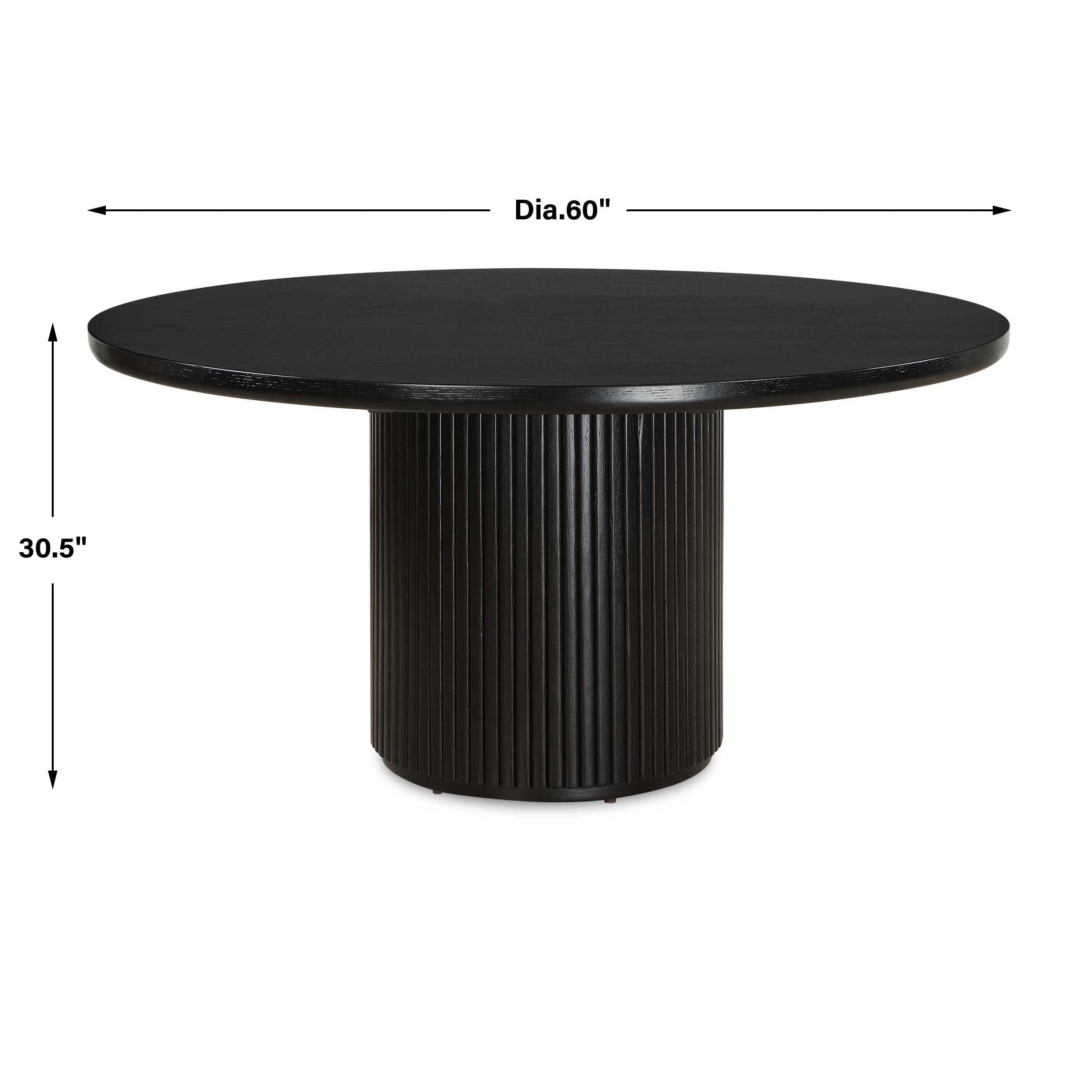 Uttermost Hersch Round Black Dining Table
