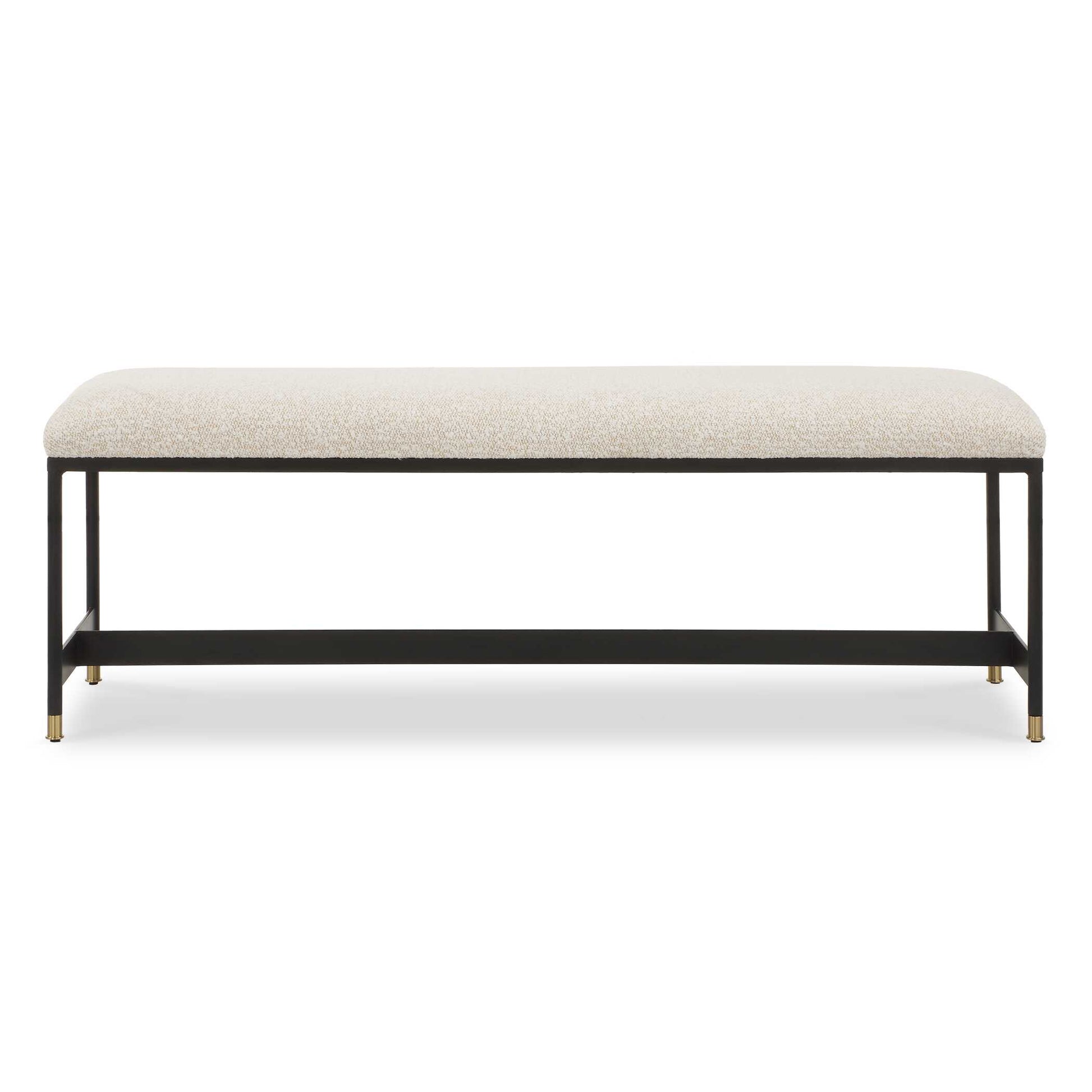Uttermost Halston Upholstered White Bench