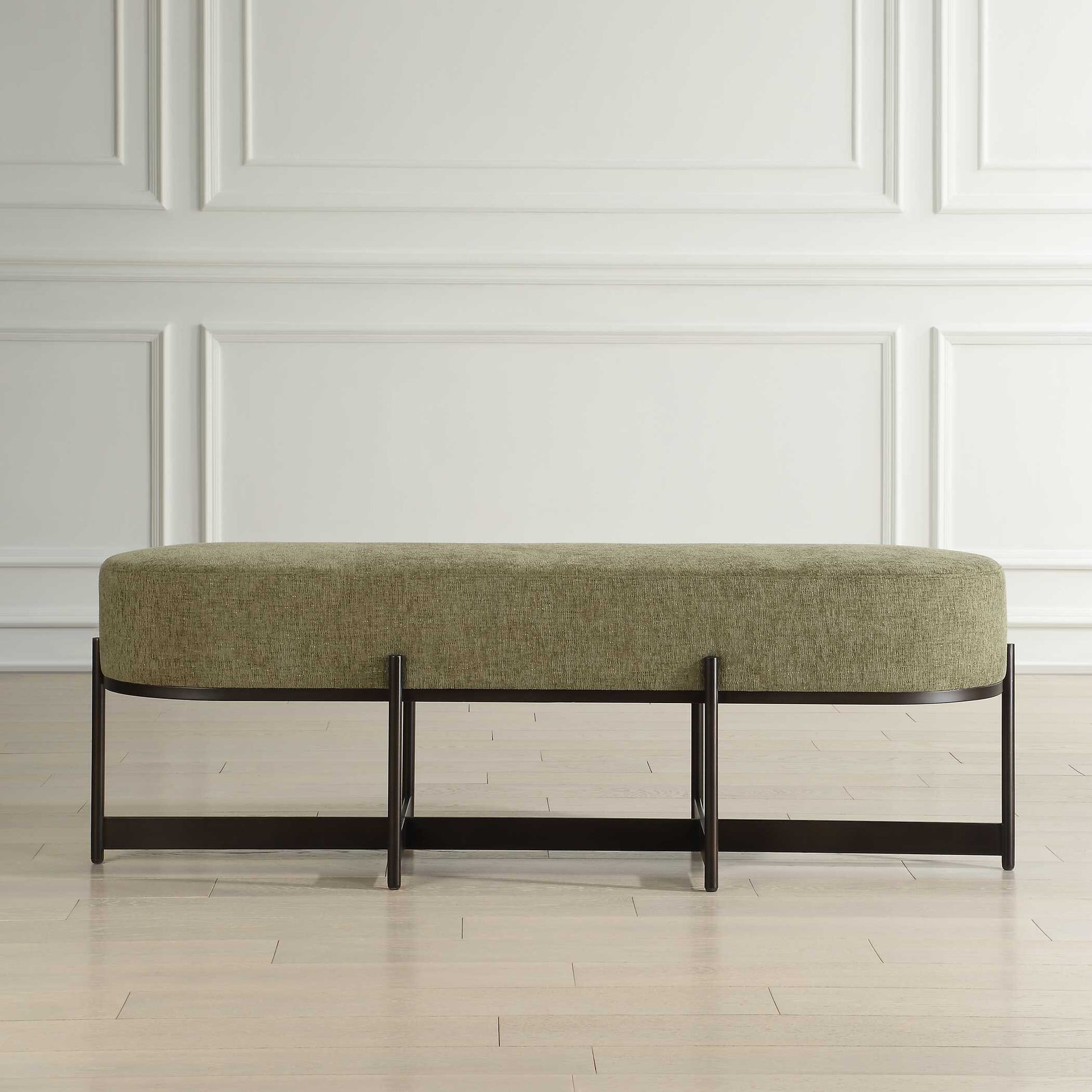 Uttermost Merino Moss Fabric Bench