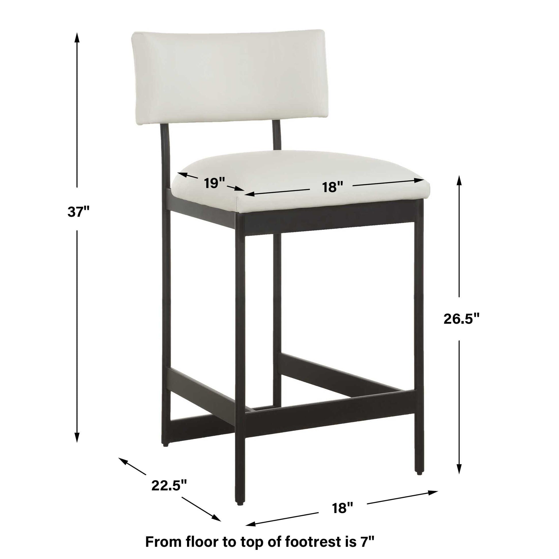 Uttermost Apsley Black Counter Stool