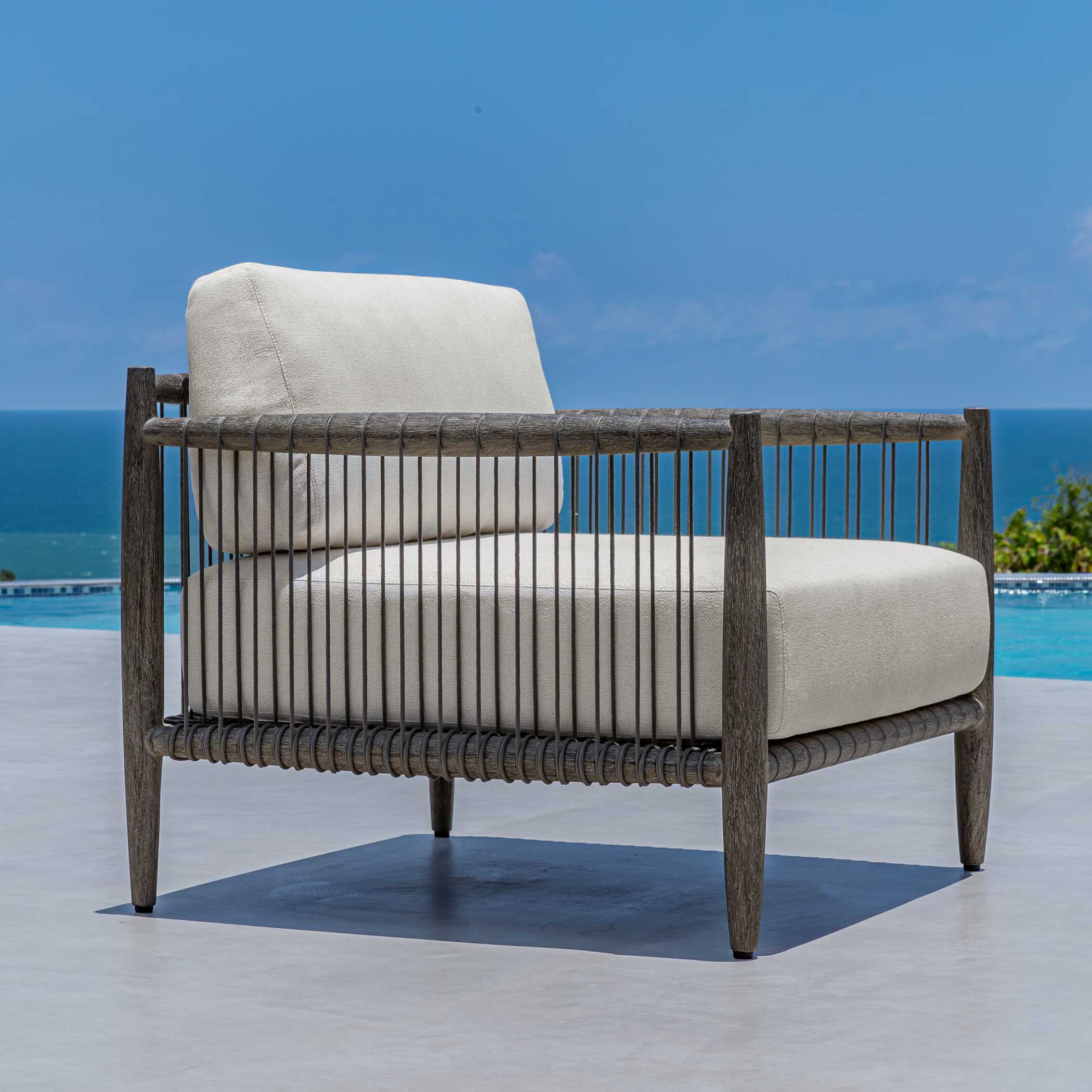Uttermost Borneo White Outdoor Lounge Chair