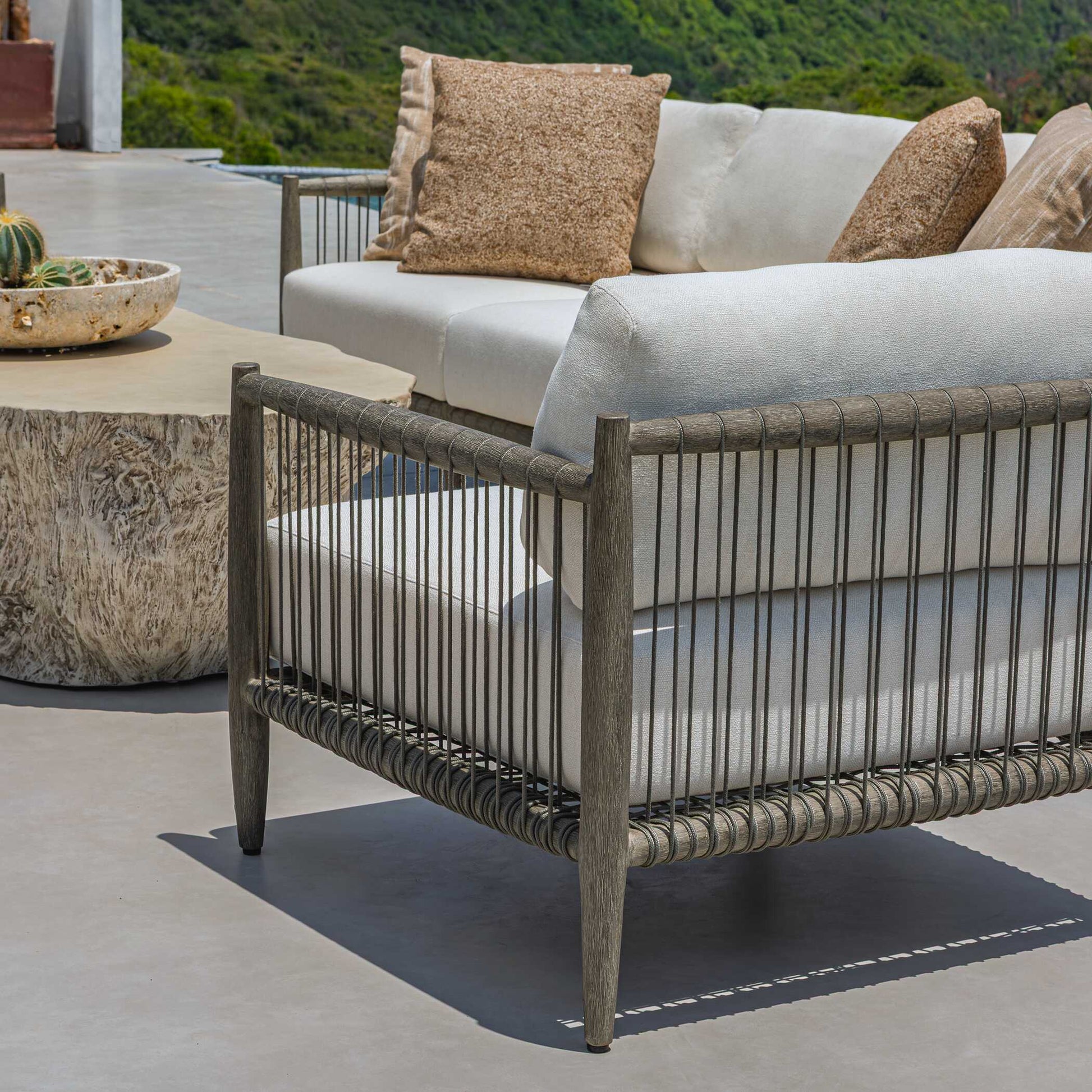 Uttermost Borneo White Outdoor Lounge Chair