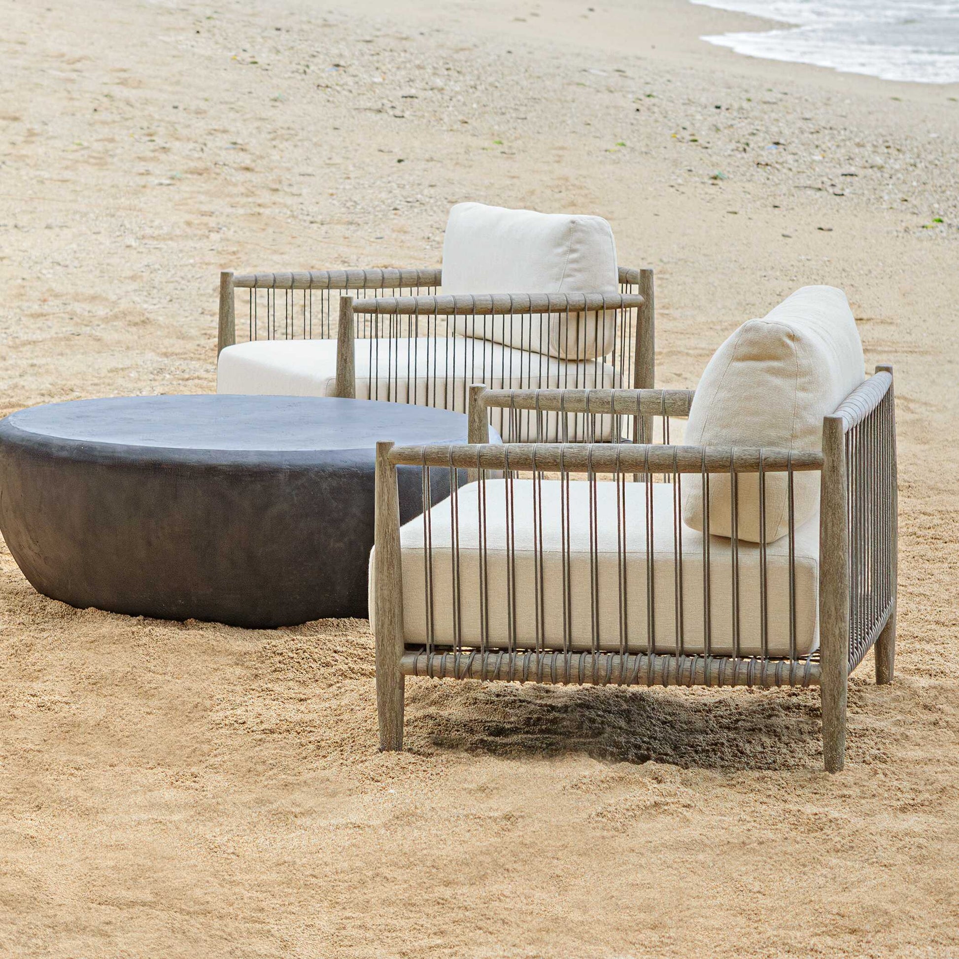 Uttermost Borneo White Outdoor Lounge Chair