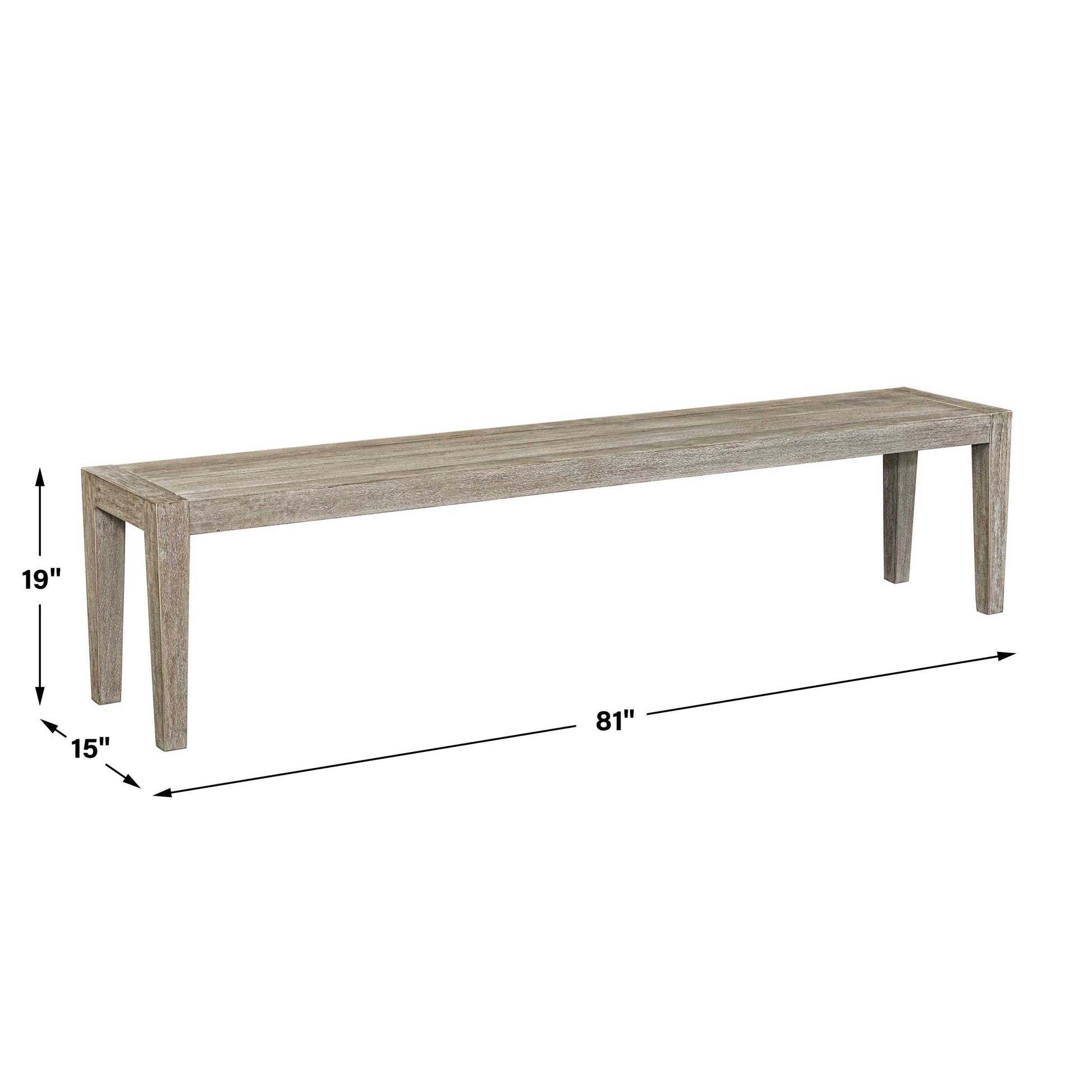 Uttermost Kirkham Wooden Outdoor Bench