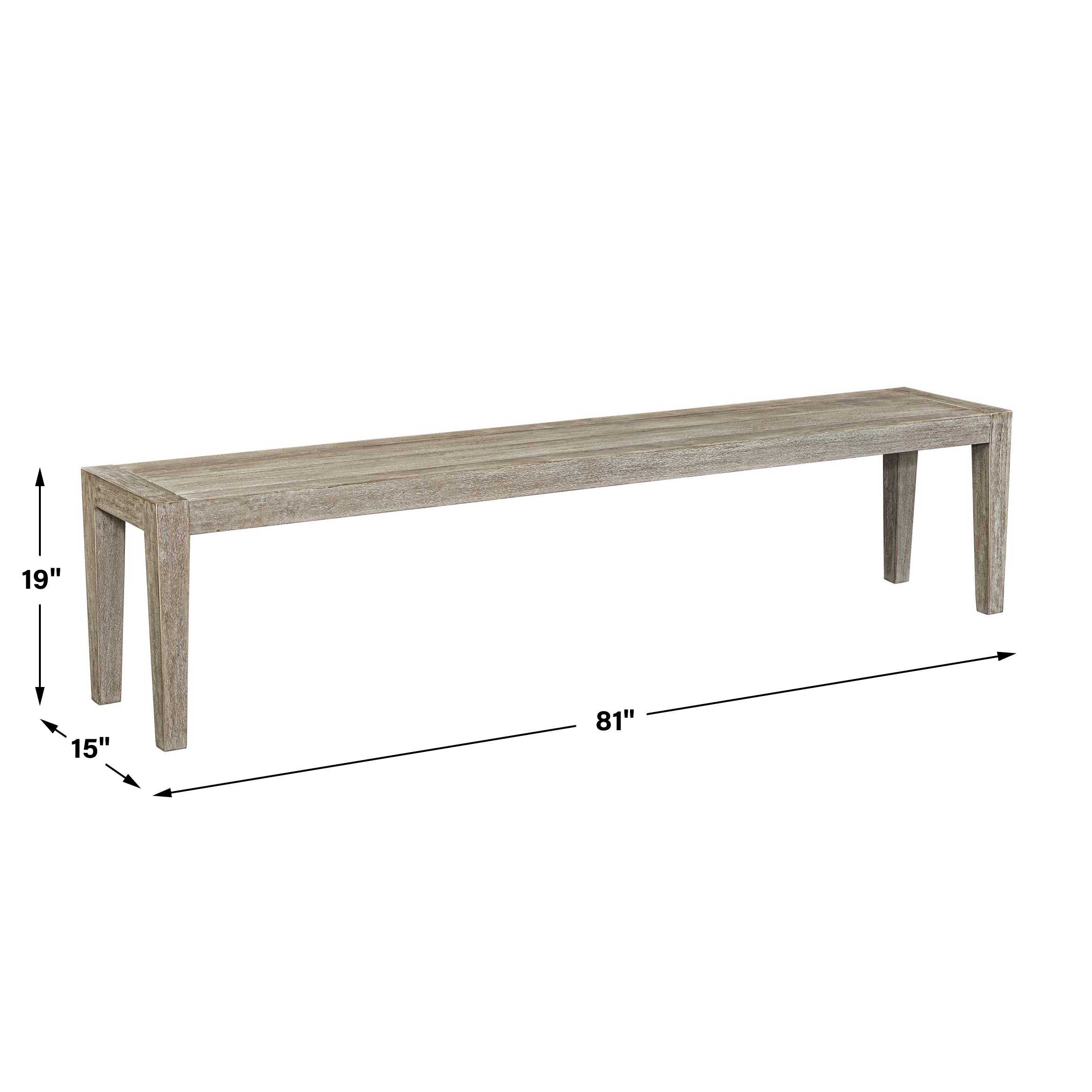 Uttermost Kirkham Wooden Outdoor Bench
