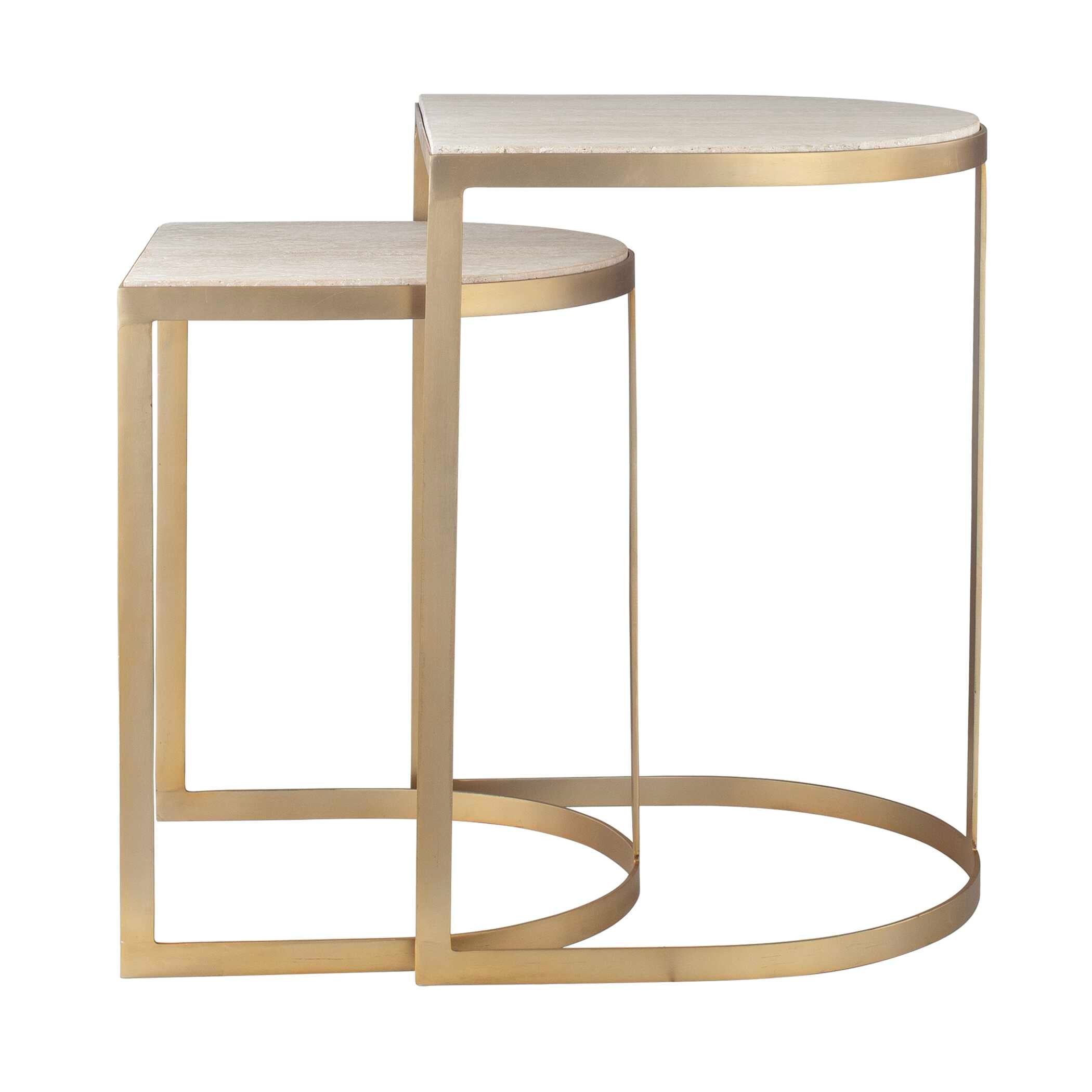 Uttermost Lindon Travertine Nesting Tables Set/2