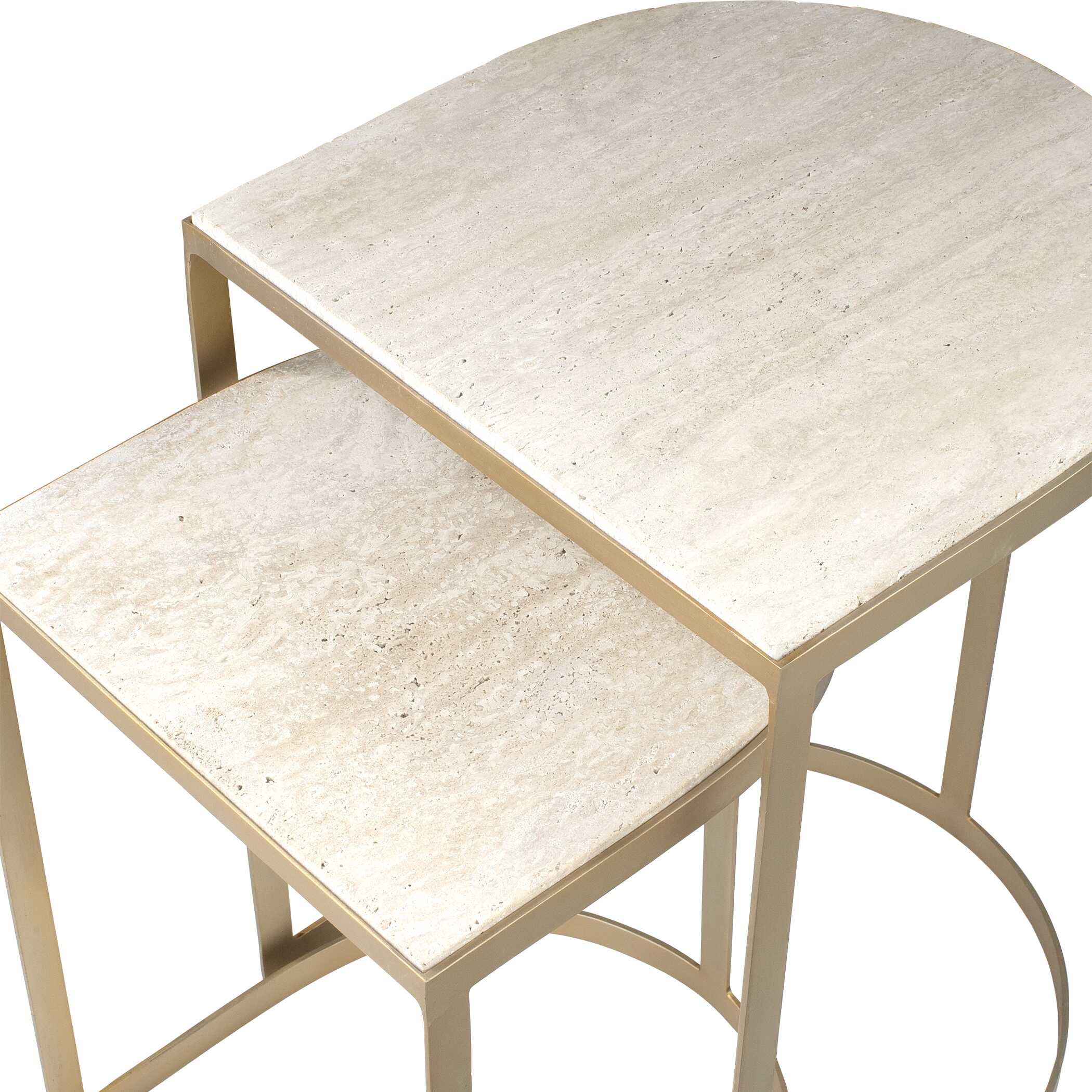 Uttermost Lindon Travertine Nesting Tables Set/2