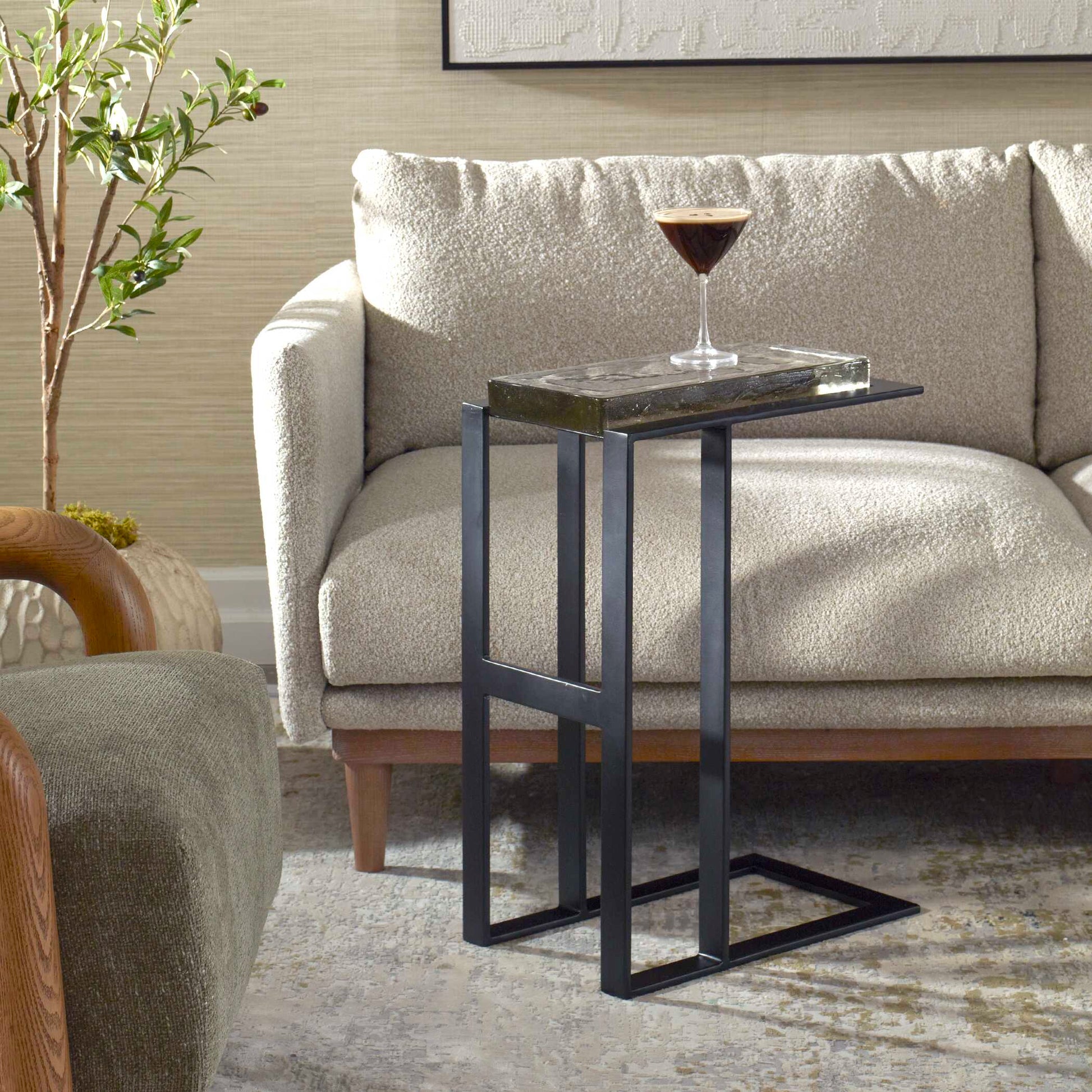 Uttermost Soma Black Accent Table