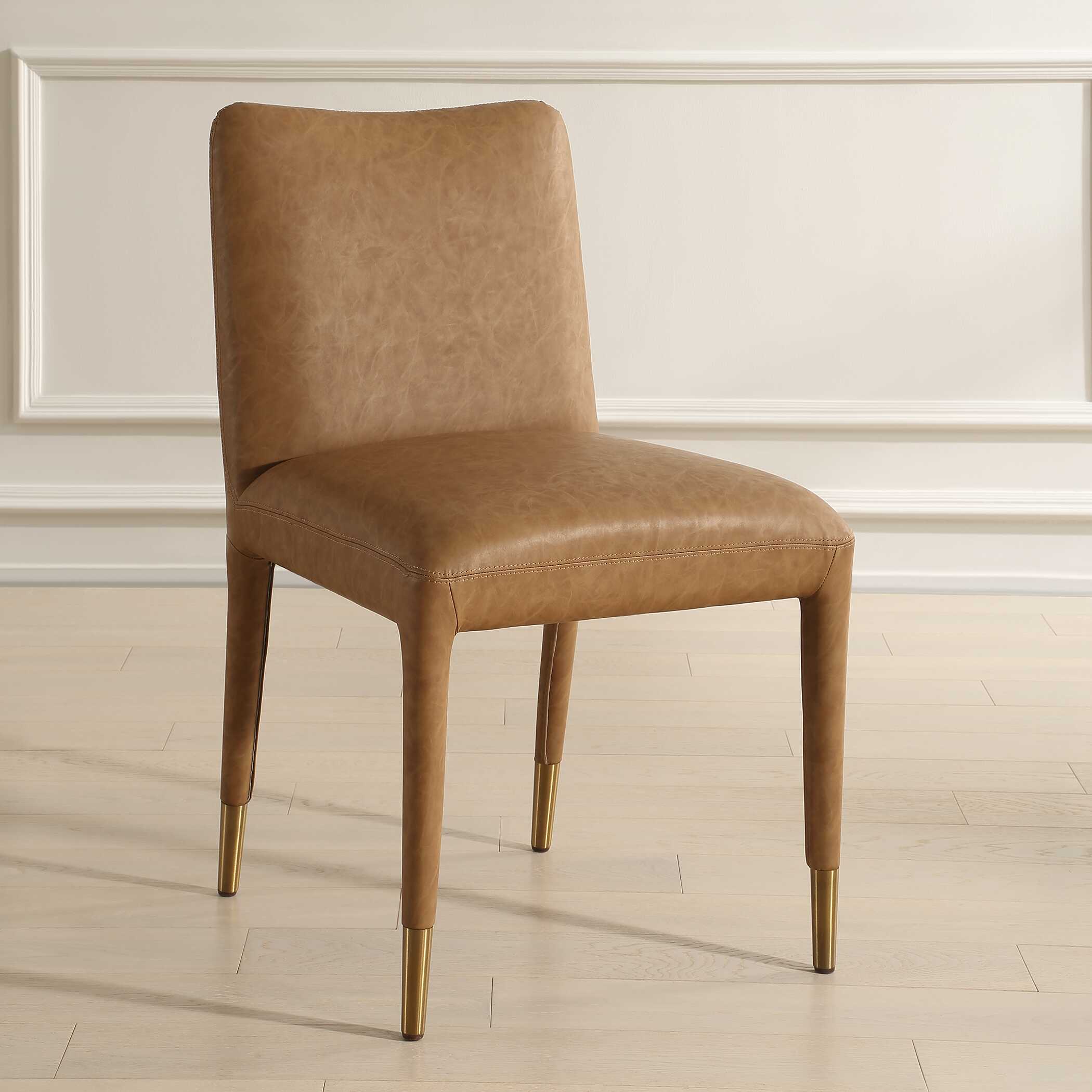 Uttermost Conifer Dining Chair Camel Set/2