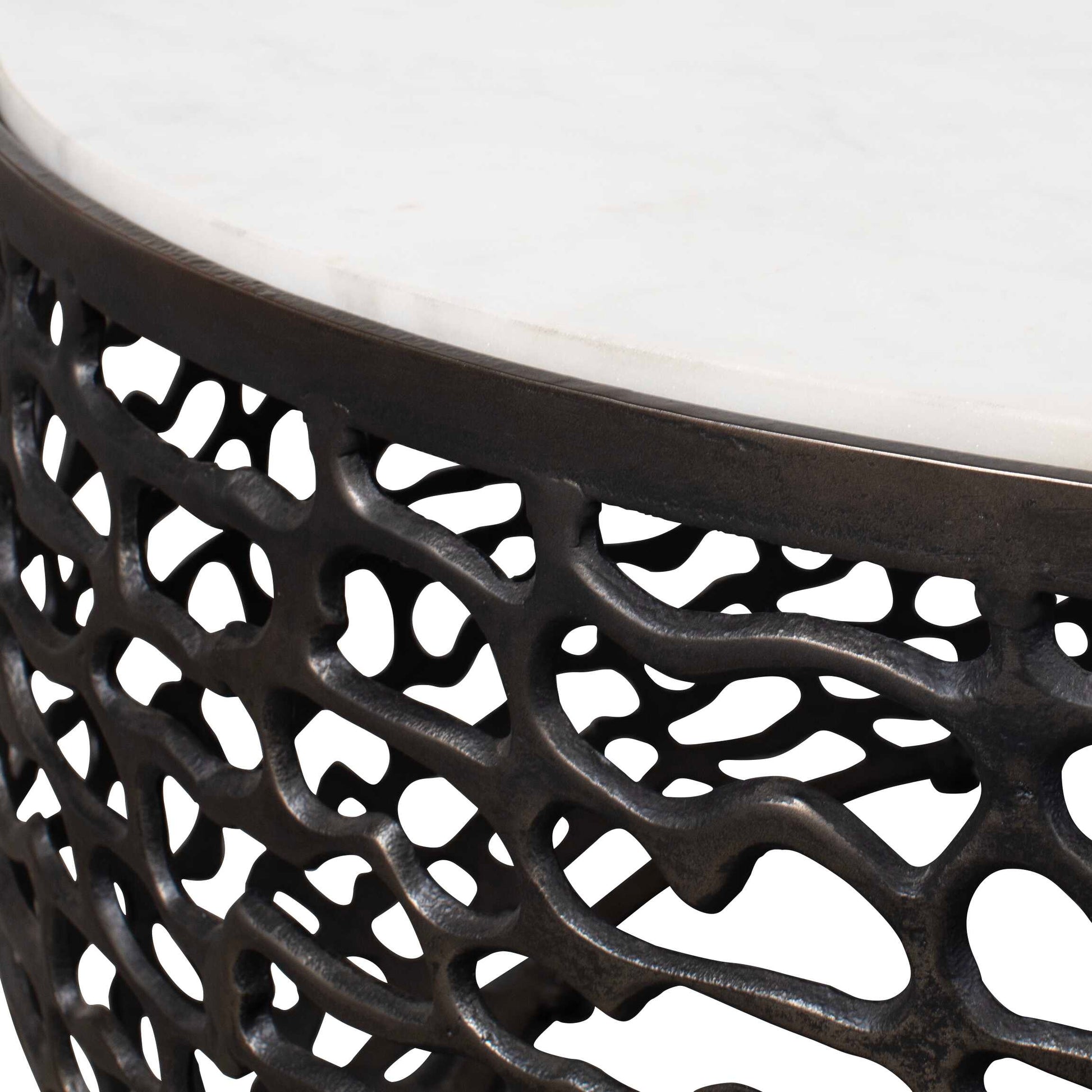 Uttermost Sabena White Marble Outdoor Coffee Table