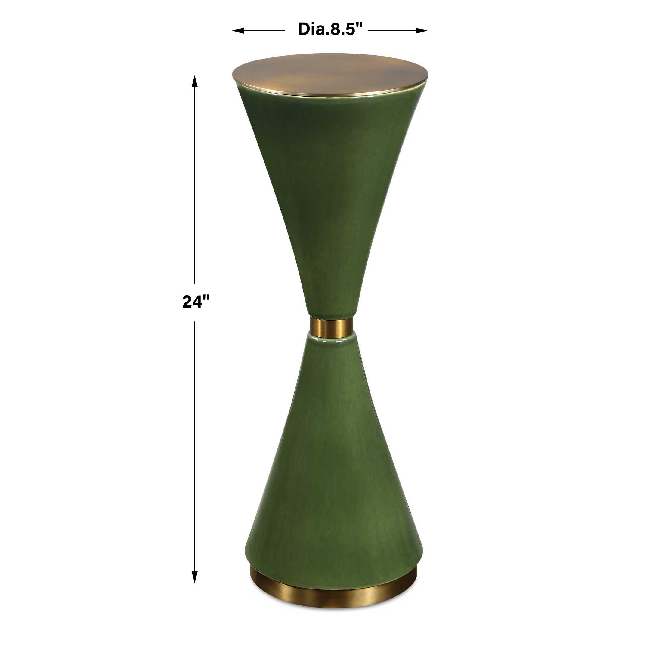 Uttermost Ronde Jade Green Drink Table