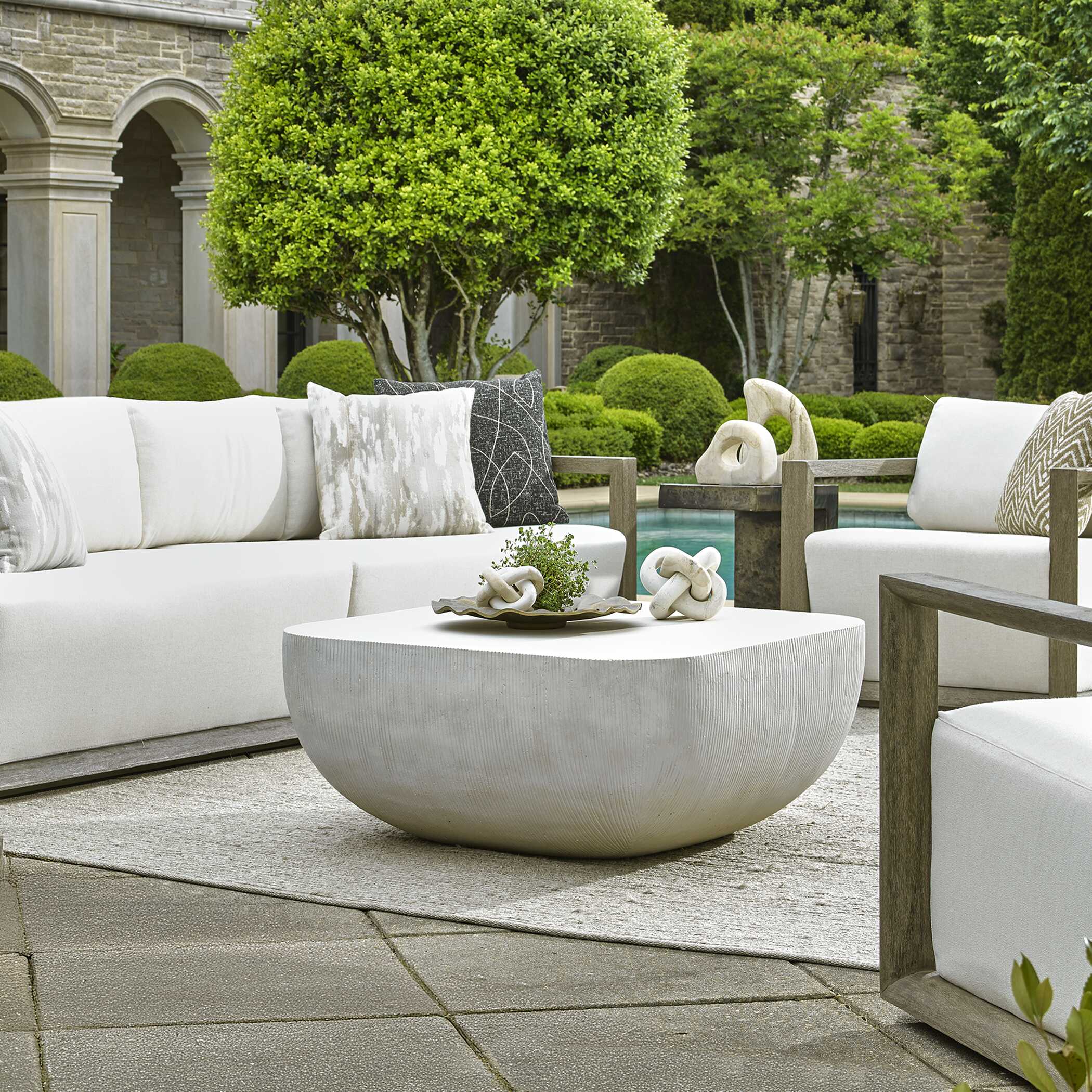 Uttermost Alma Concrete Outdoor Coffee Table
