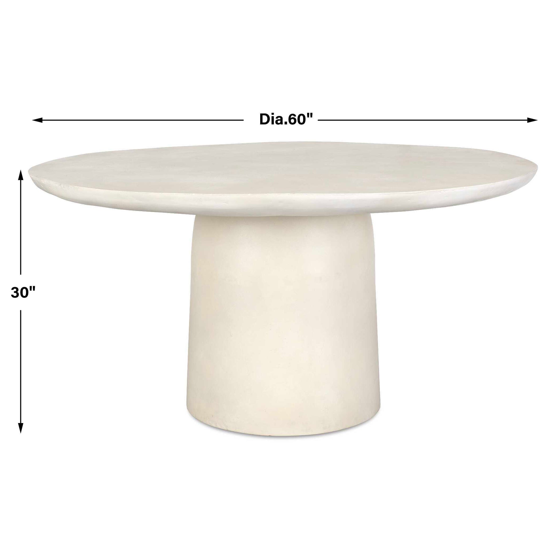 Uttermost Madrone Warm White Outdoor Dining Table