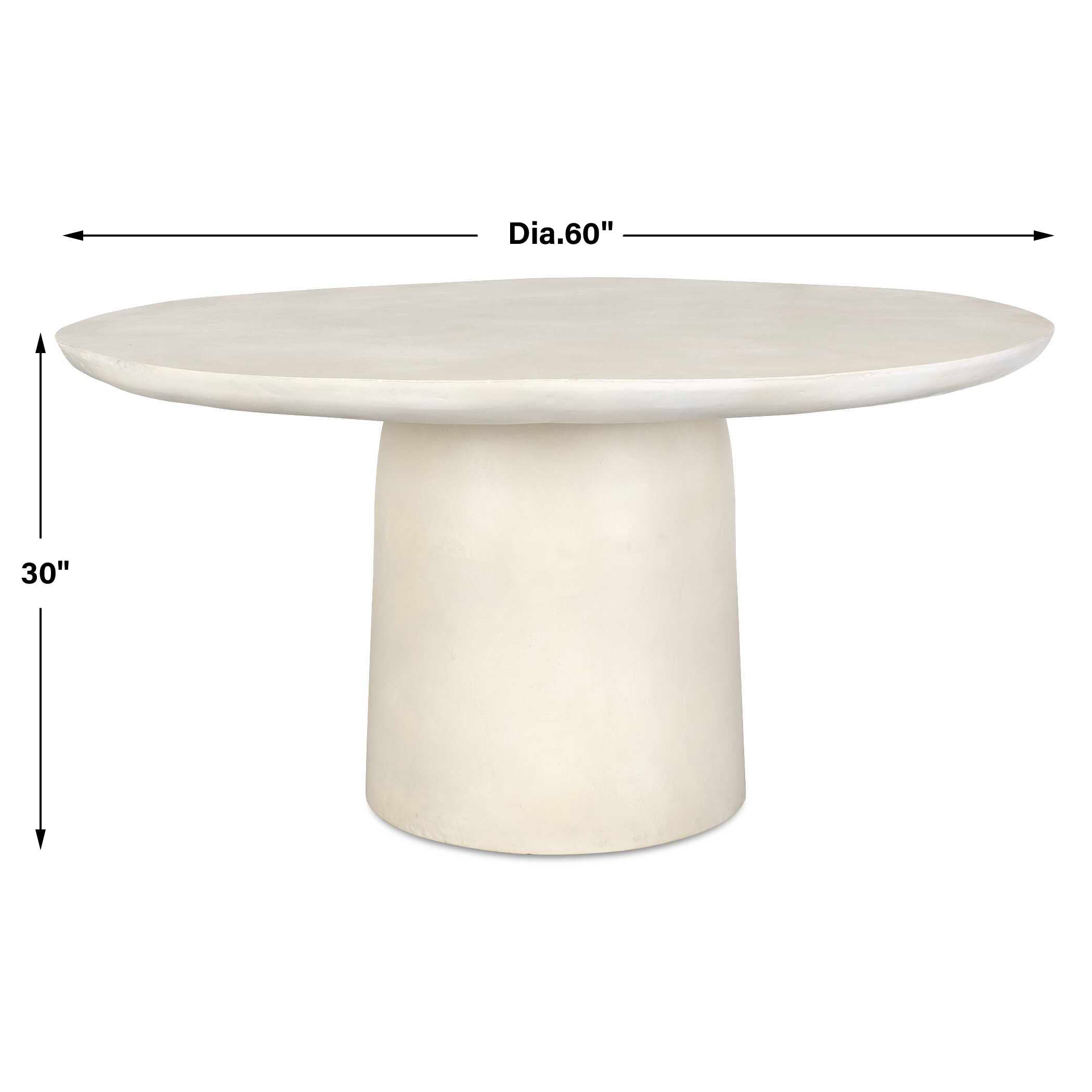 Uttermost Madrone Warm White Outdoor Dining Table