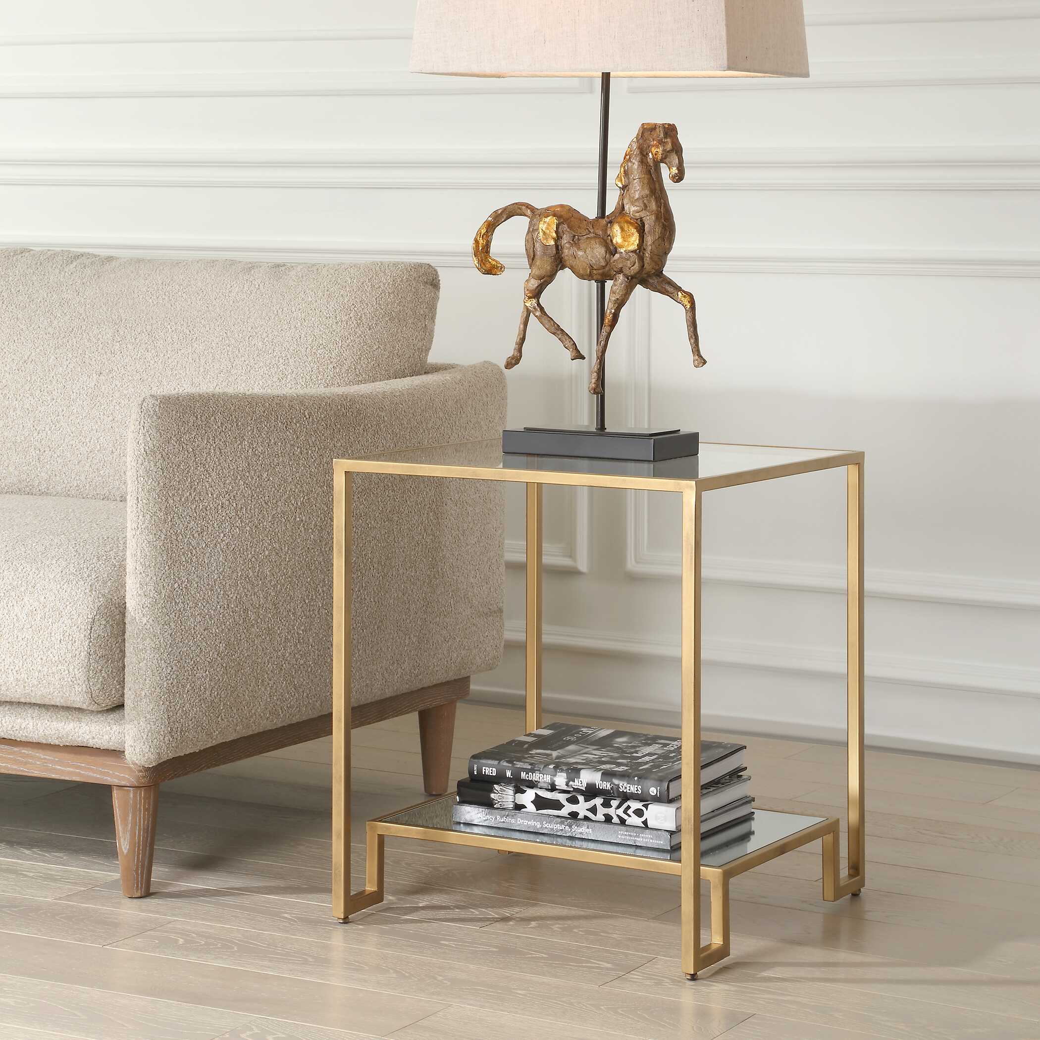 Radcliffe Antique Gold Iron End Table