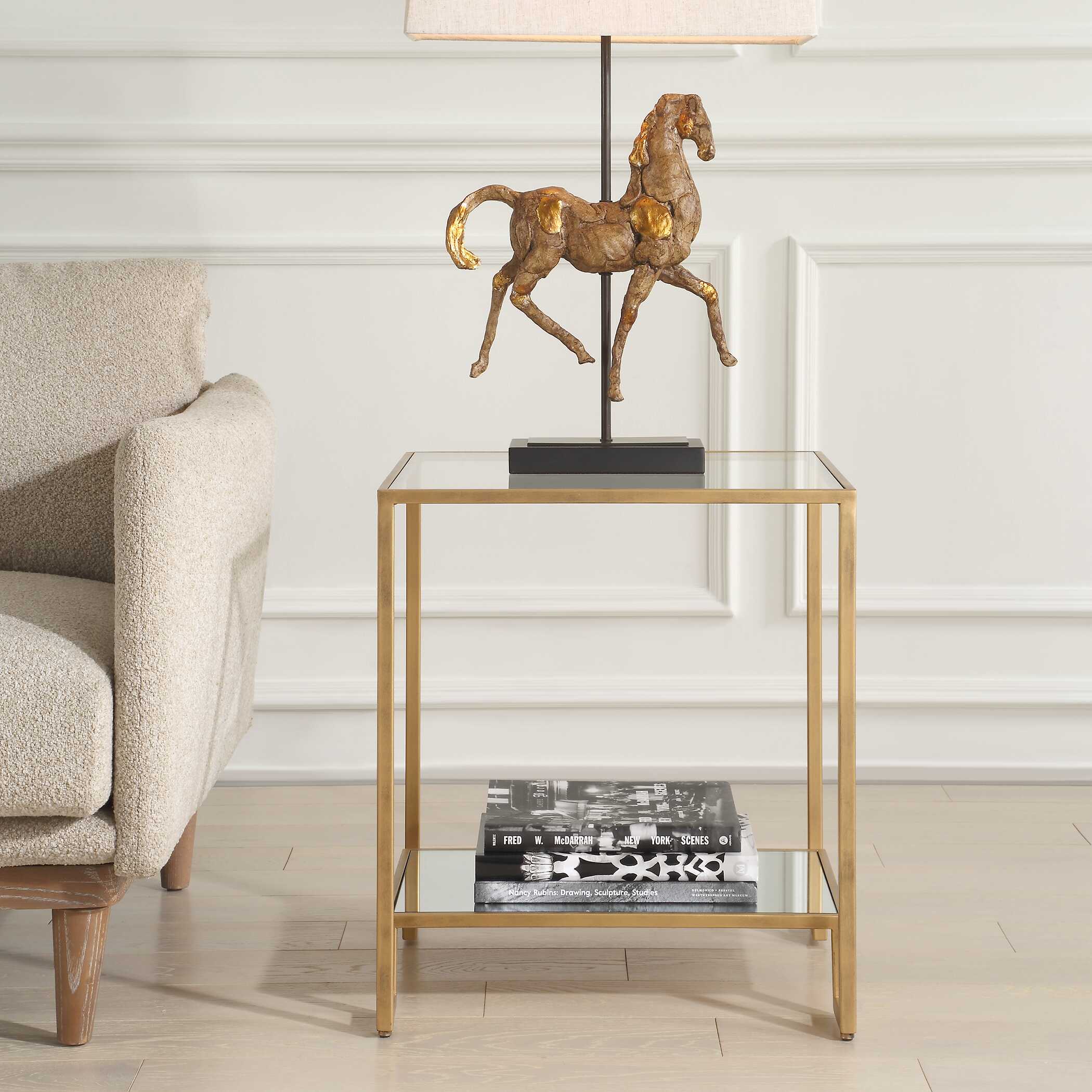 Radcliffe Antique Gold Iron End Table