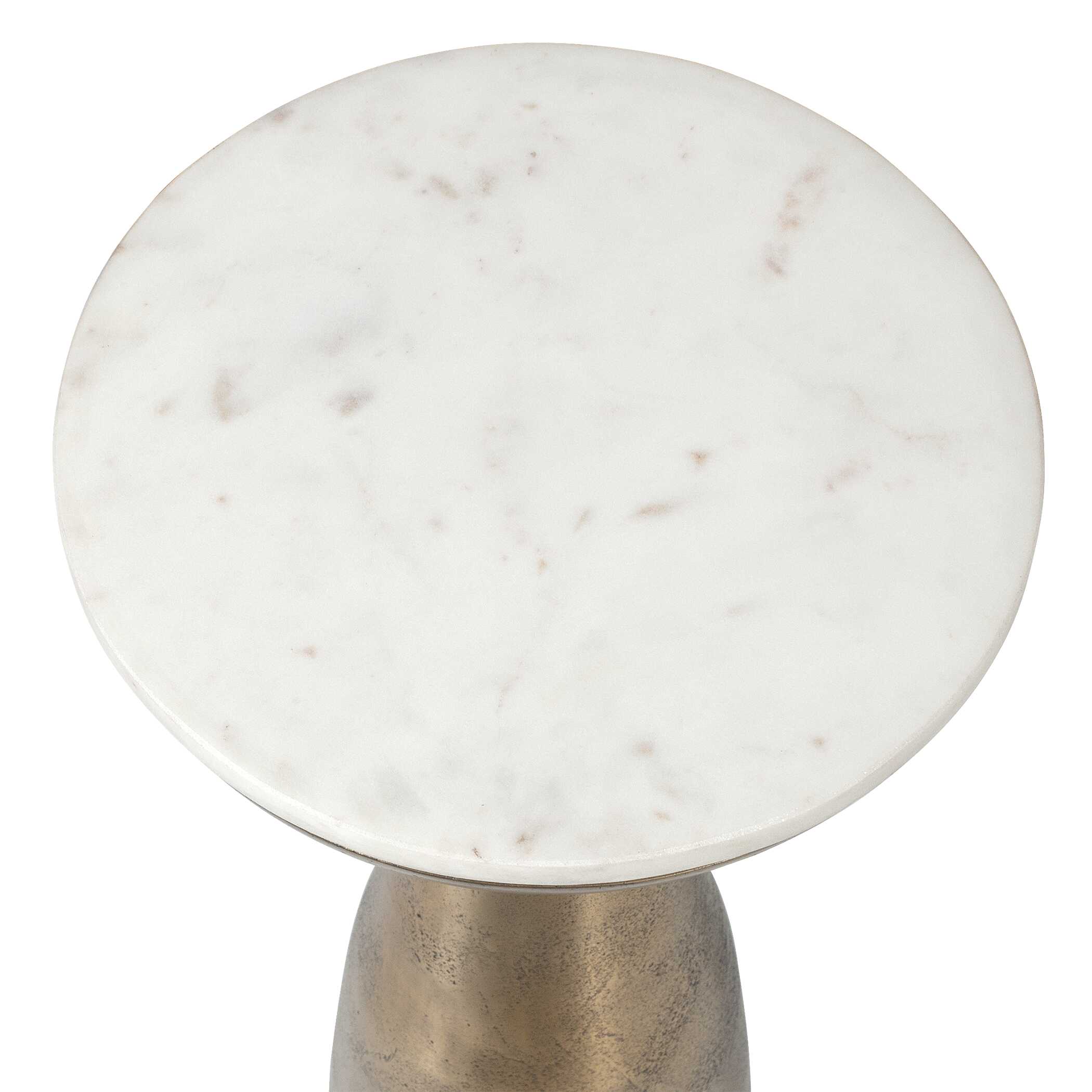 Uttermost Torin Marble & Brass Drink Table