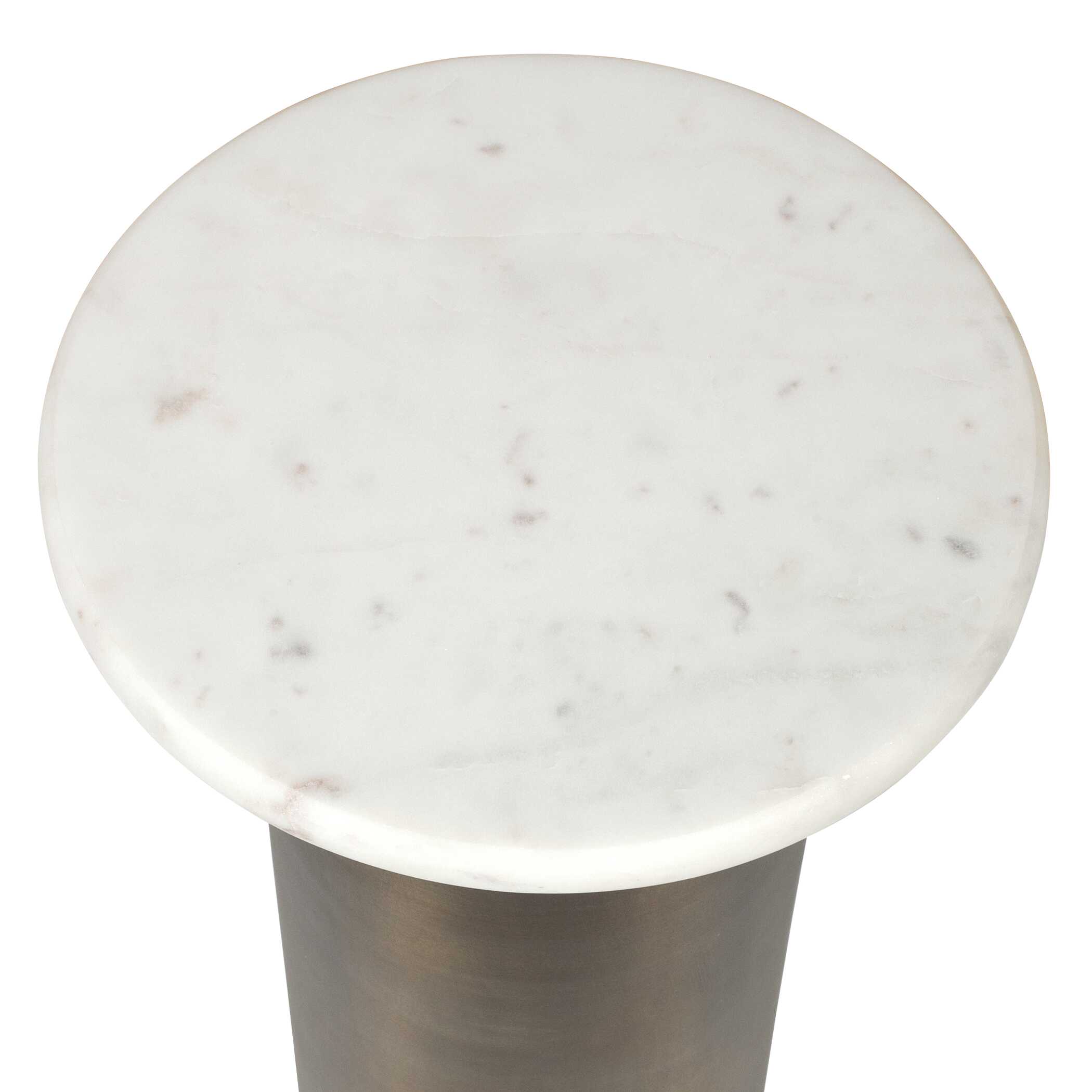 Uttermost Reiss Marble & Brass Drink Table