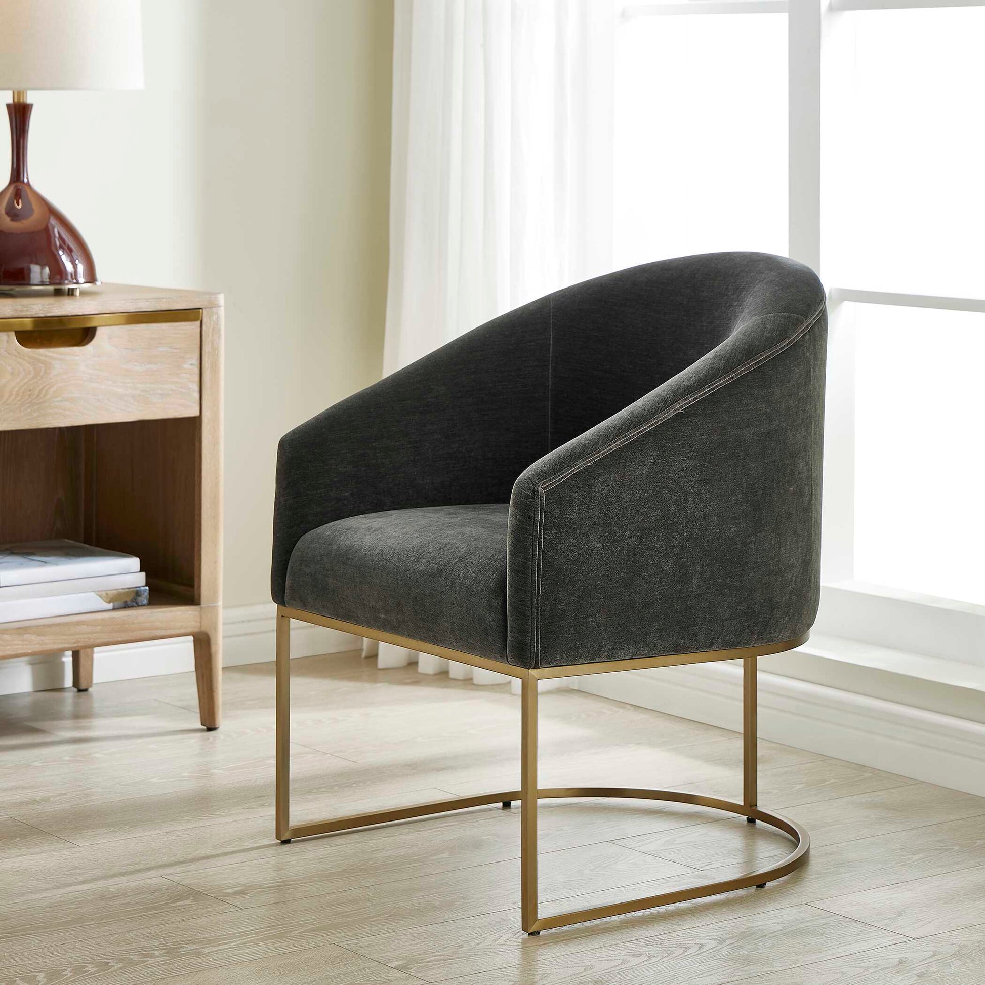 Uttermost Hanni Charcoal Dining Chair
