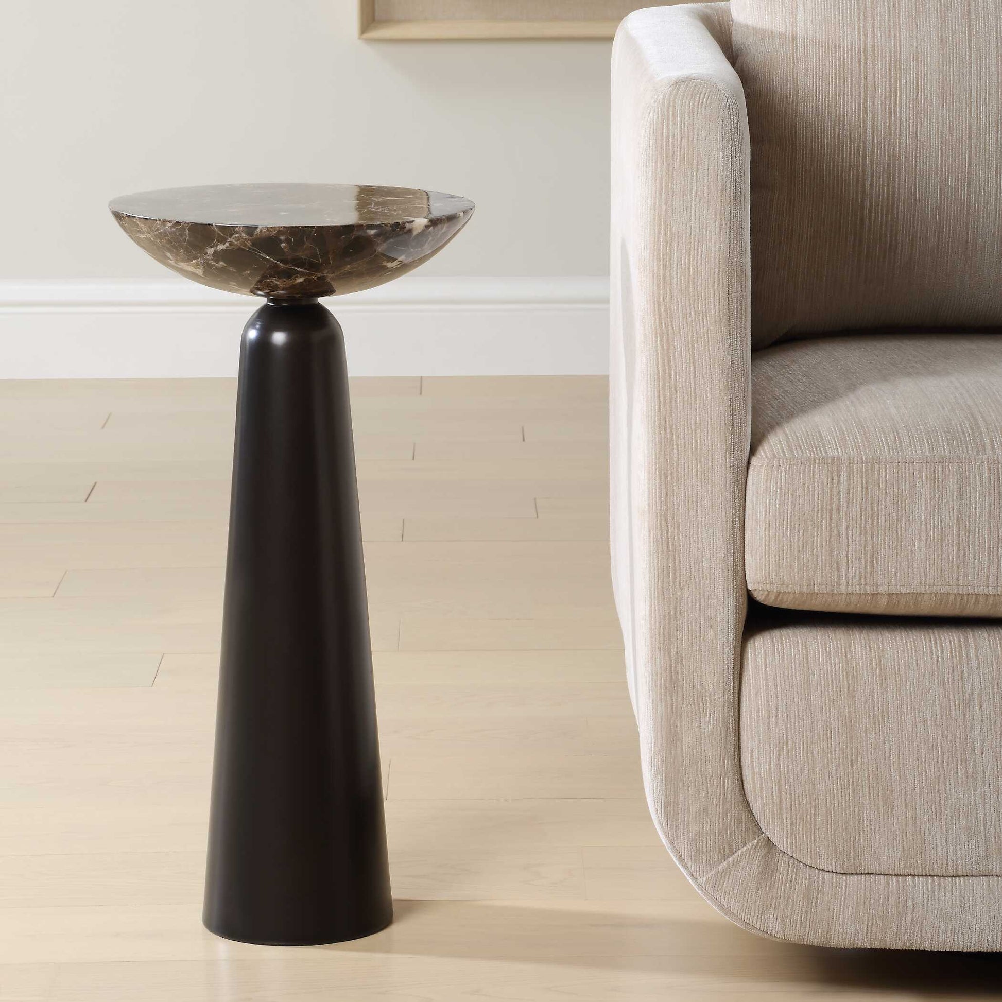 Uttermost Hastings Brown Marble Accent Table
