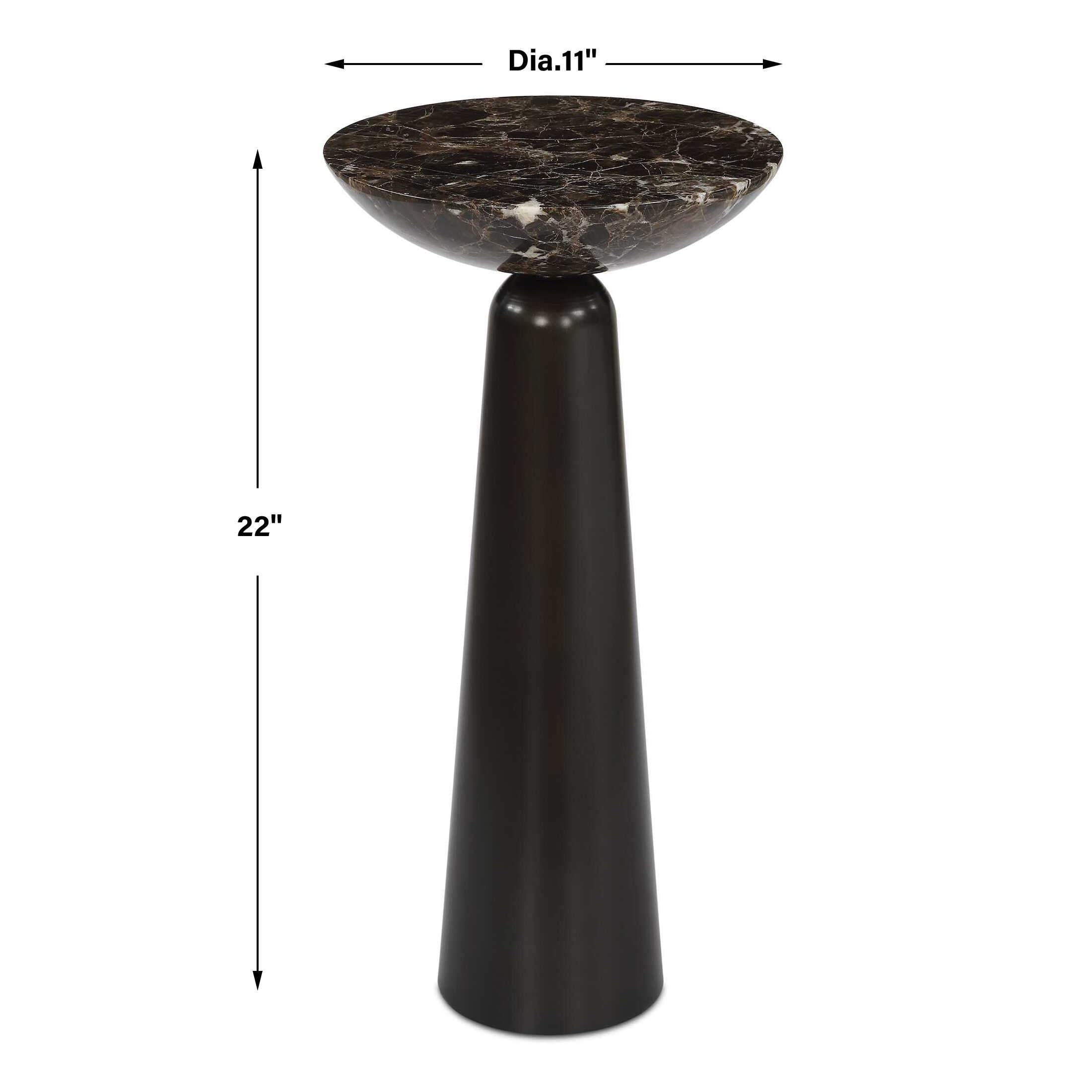 Uttermost Hastings Brown Marble Accent Table