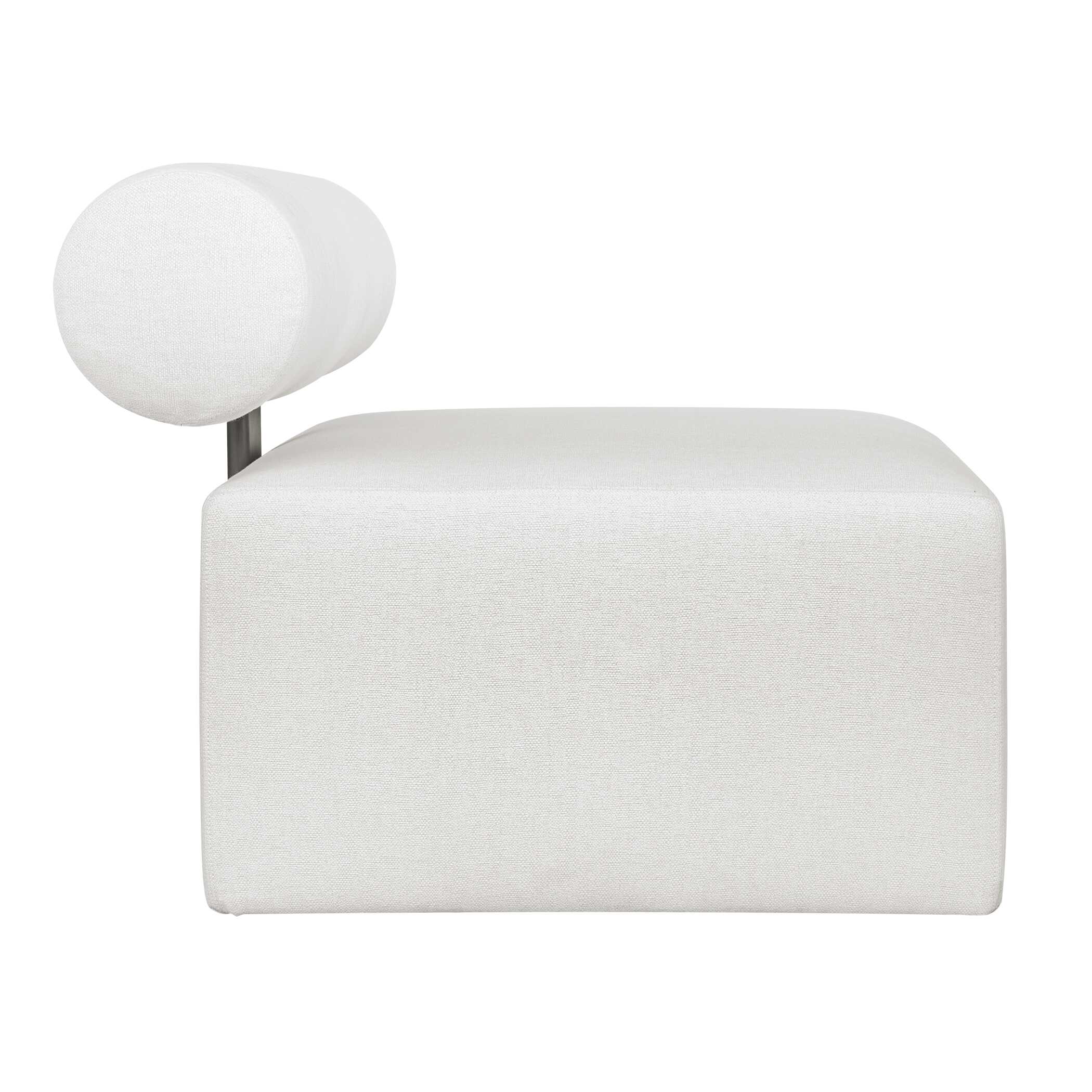 Uttermost Bolster Back White Armless Outdoor Sofa