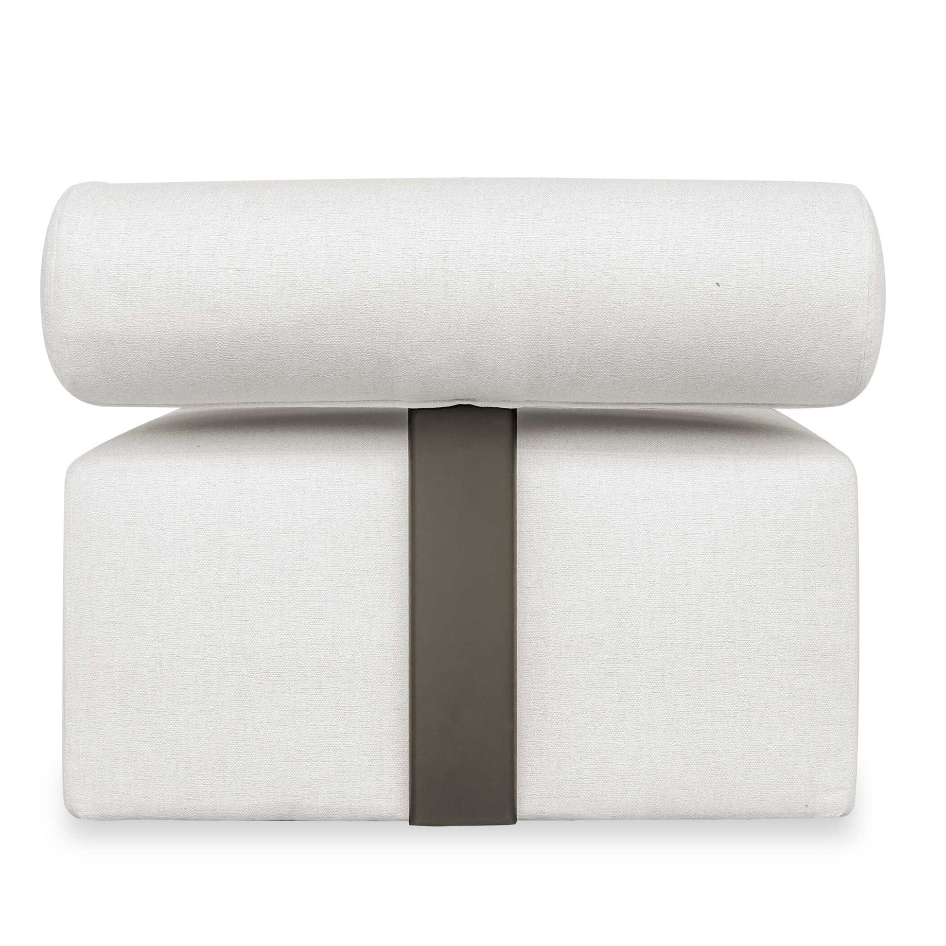 Uttermost Bolster Back White Armless Outdoor Sofa