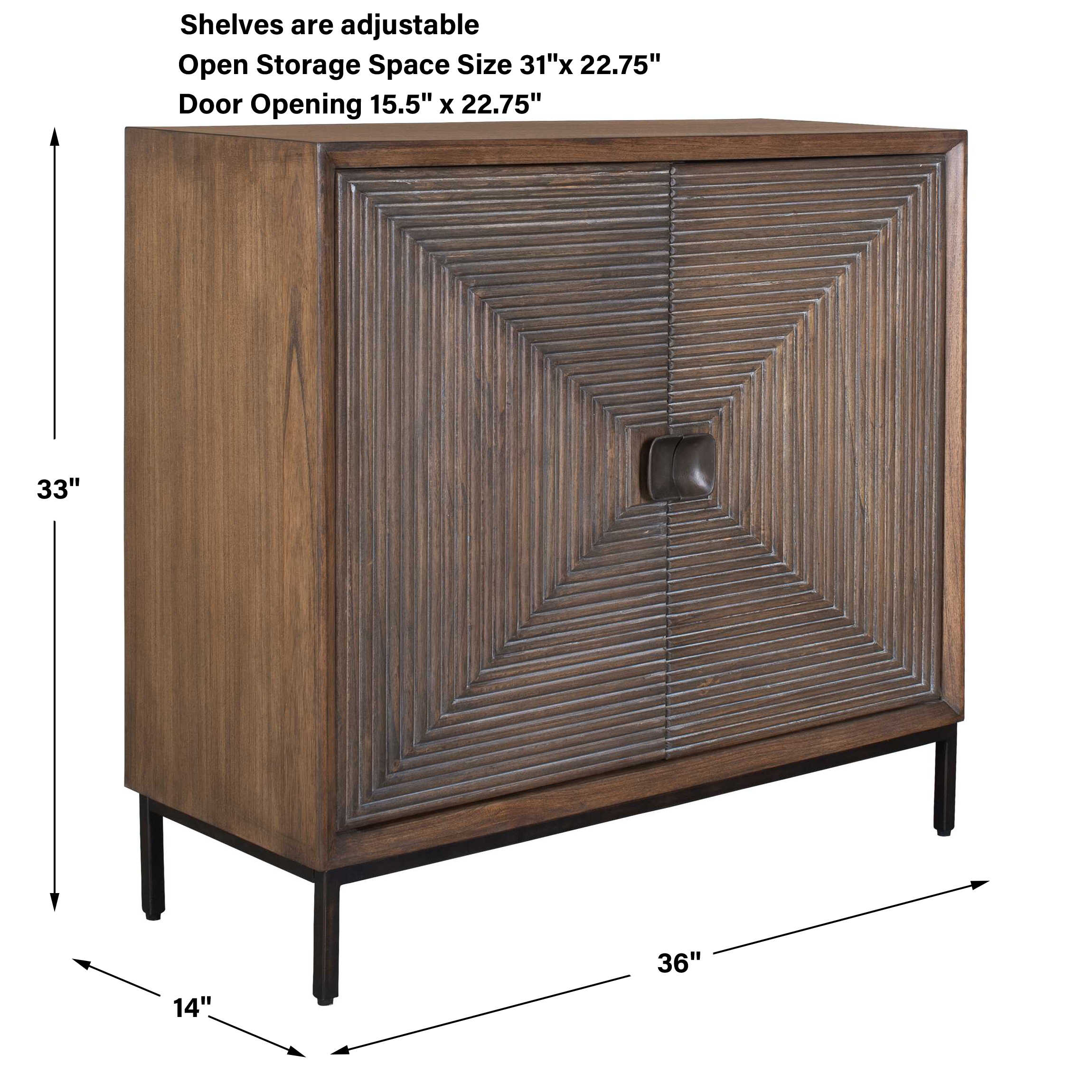 Uttermost Bottom Line 2 Door Wood Cabinet