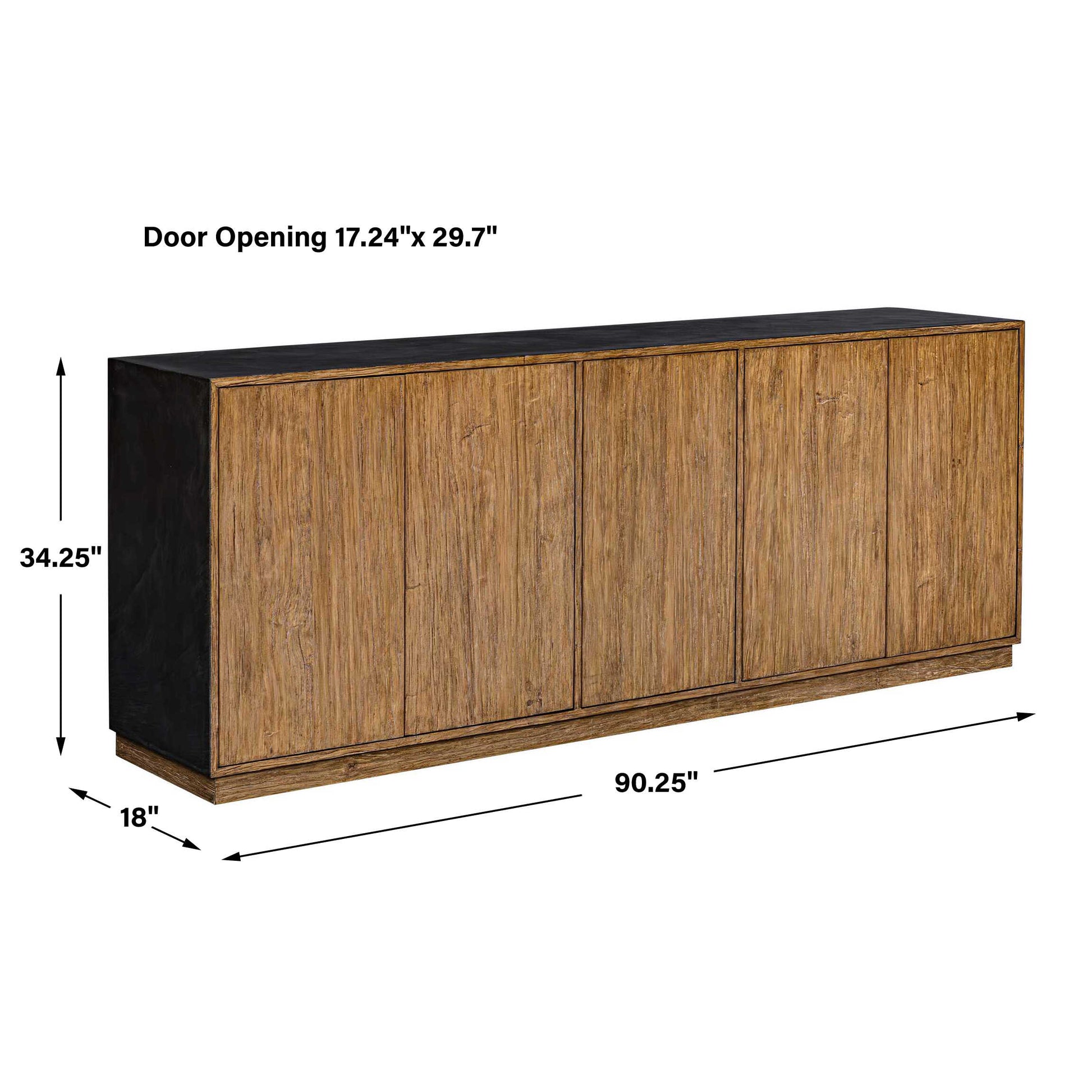 Uttermost Kelvin 5 Door Wood Media Console