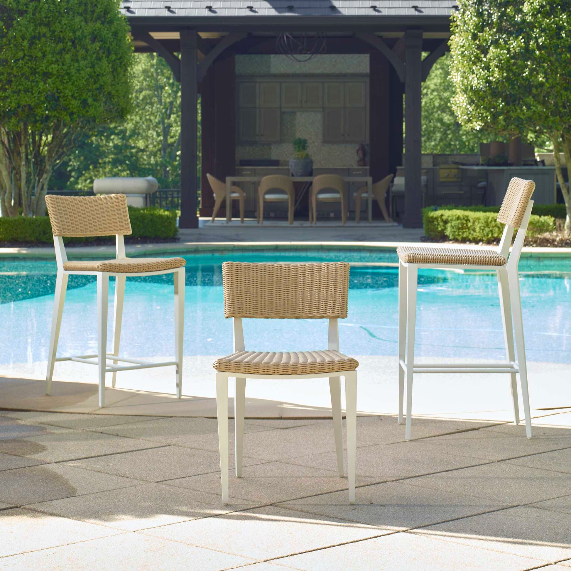 Uttermost Calbas White Outdoor Counter Stool