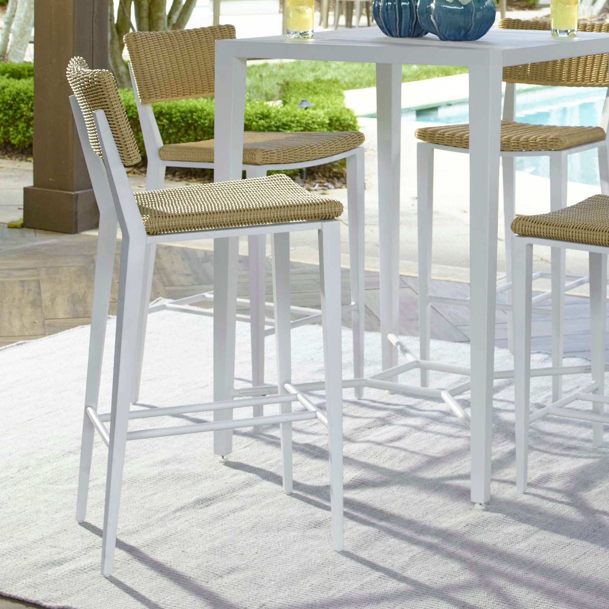 Uttermost Calbas White Outdoor Bar Stool