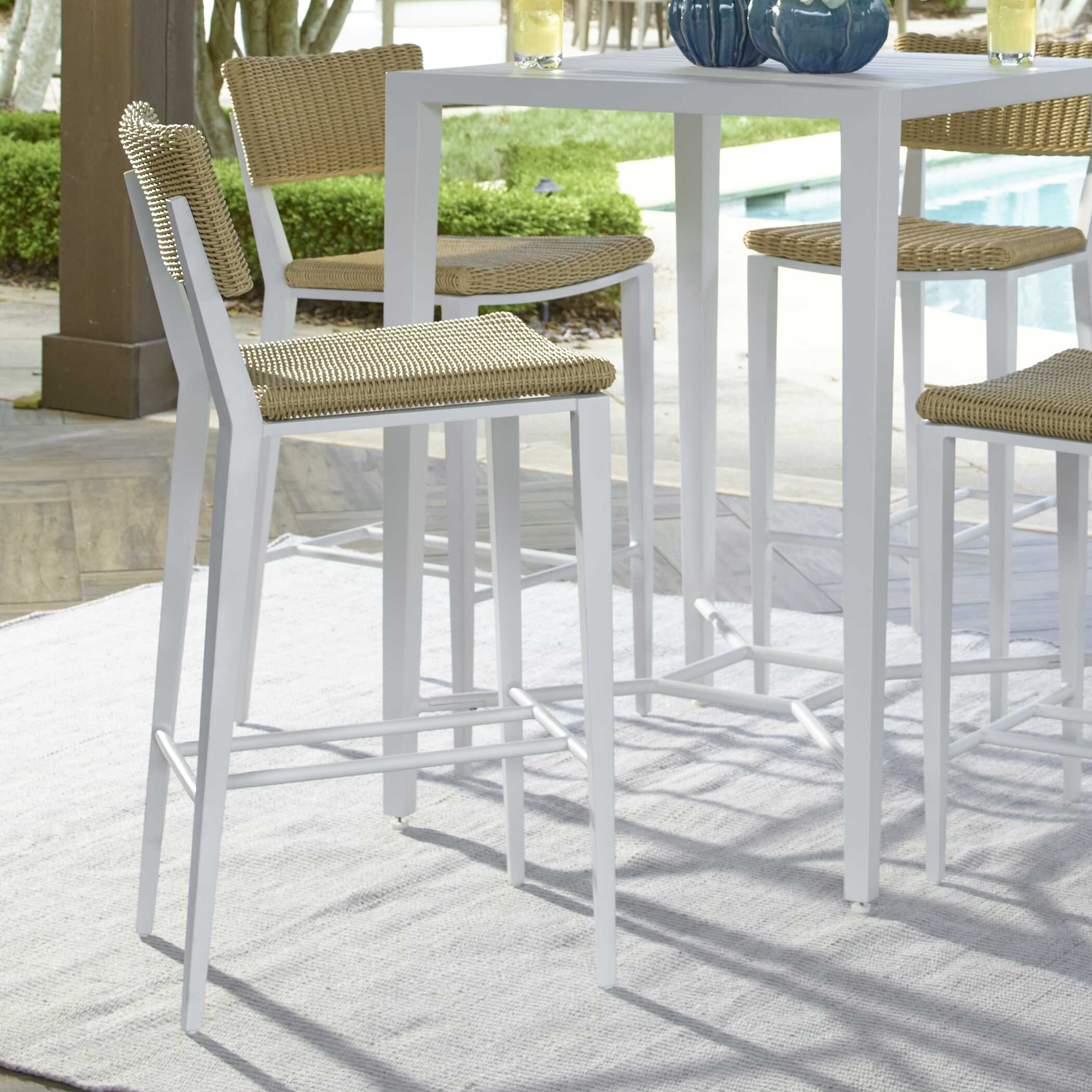 Uttermost Calbas White Outdoor Bar Stool