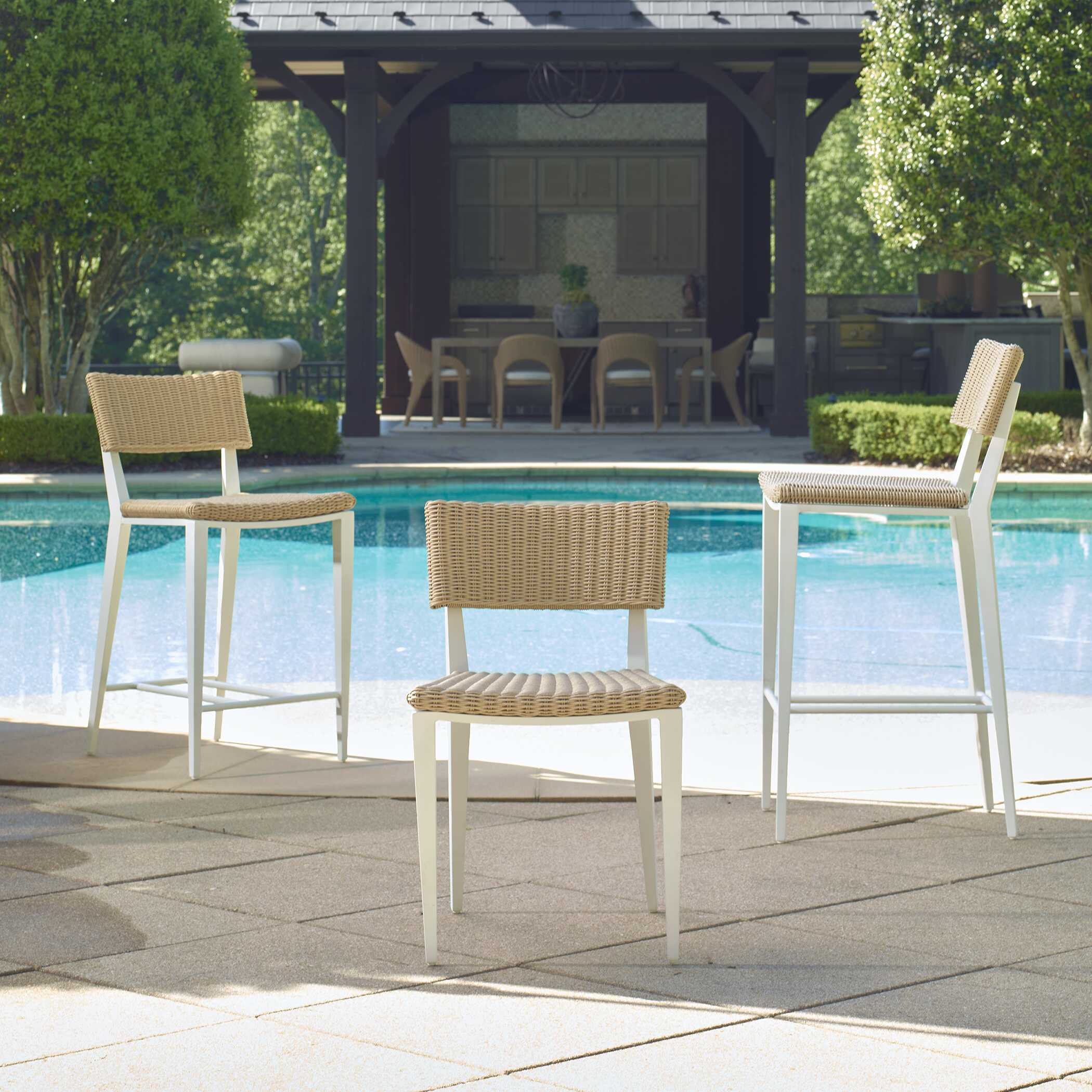 Uttermost Calbas White Outdoor Bar Stool