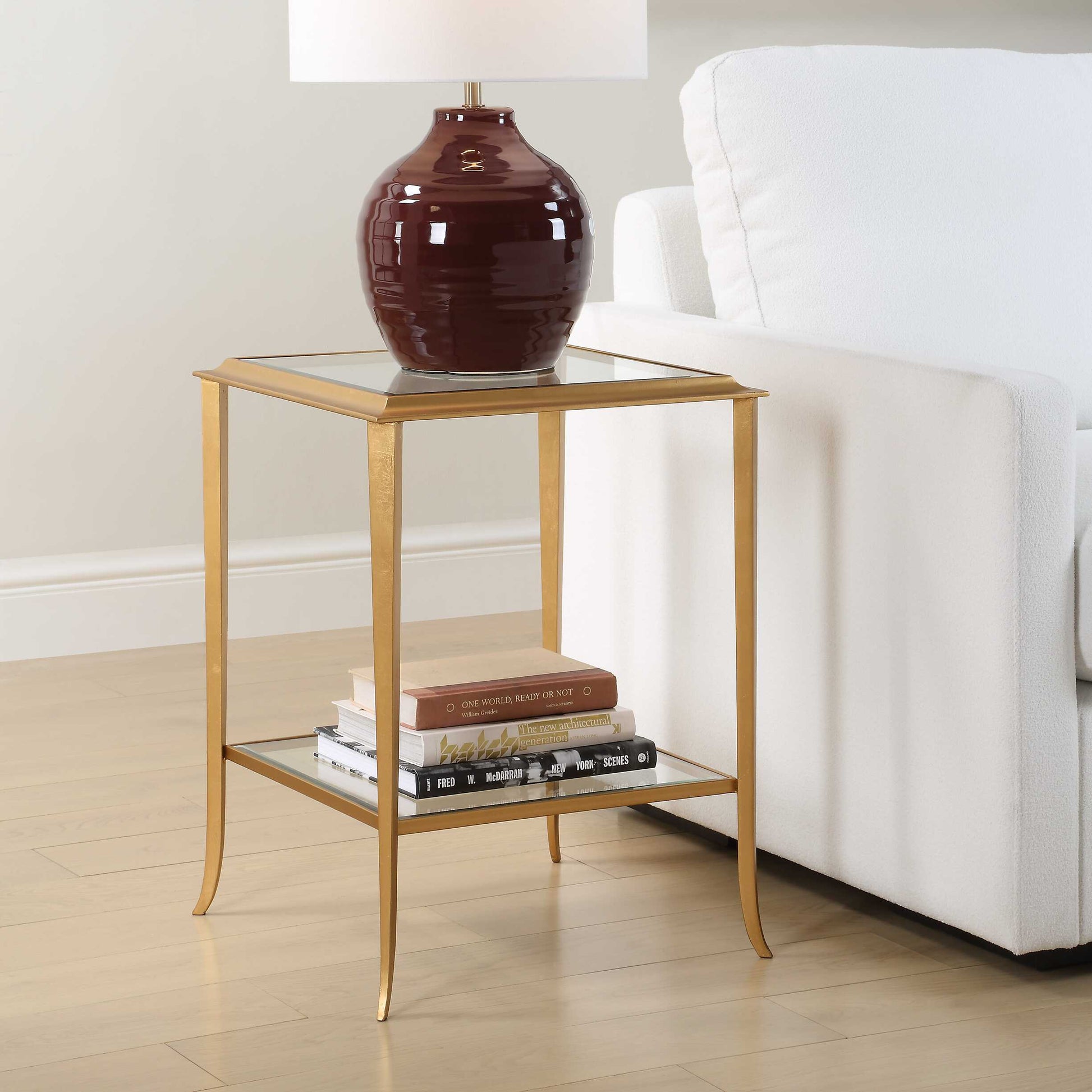 Zennor Gold Iron End Table