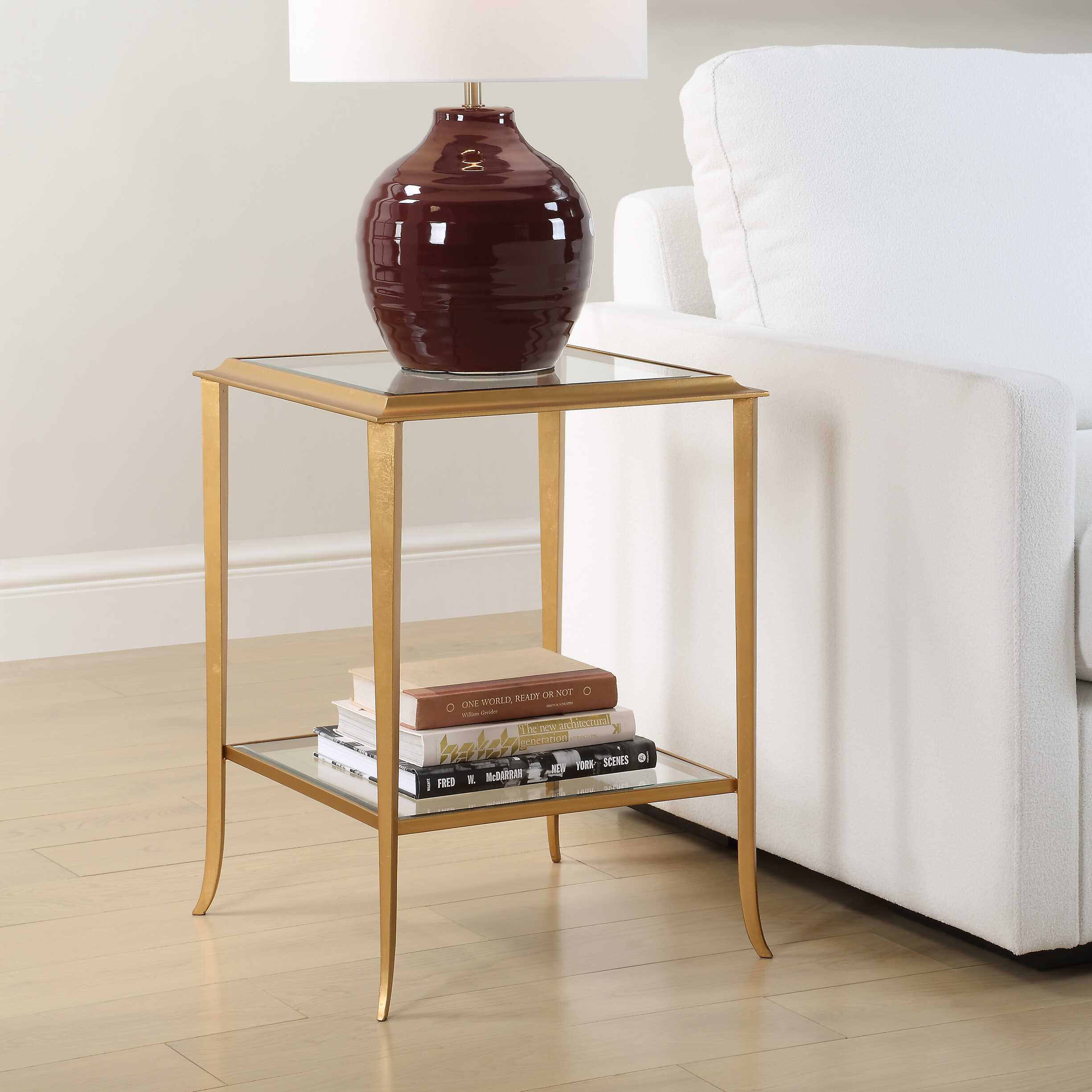 Zennor Gold Iron End Table