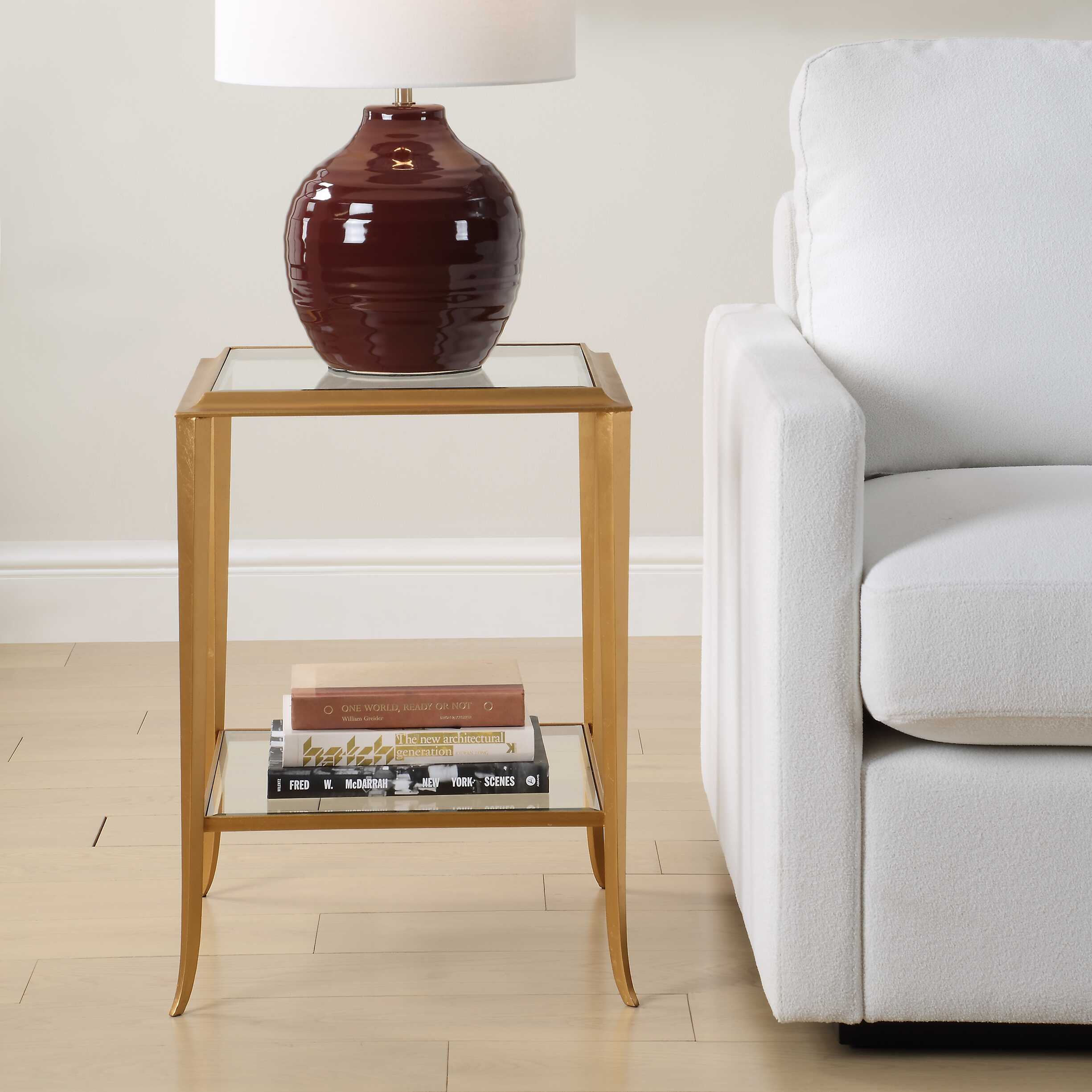 Zennor Gold Iron End Table