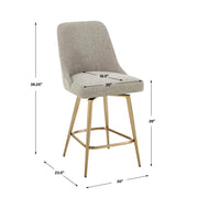 Uttermost Bramwell Upholstered Counter Stool
