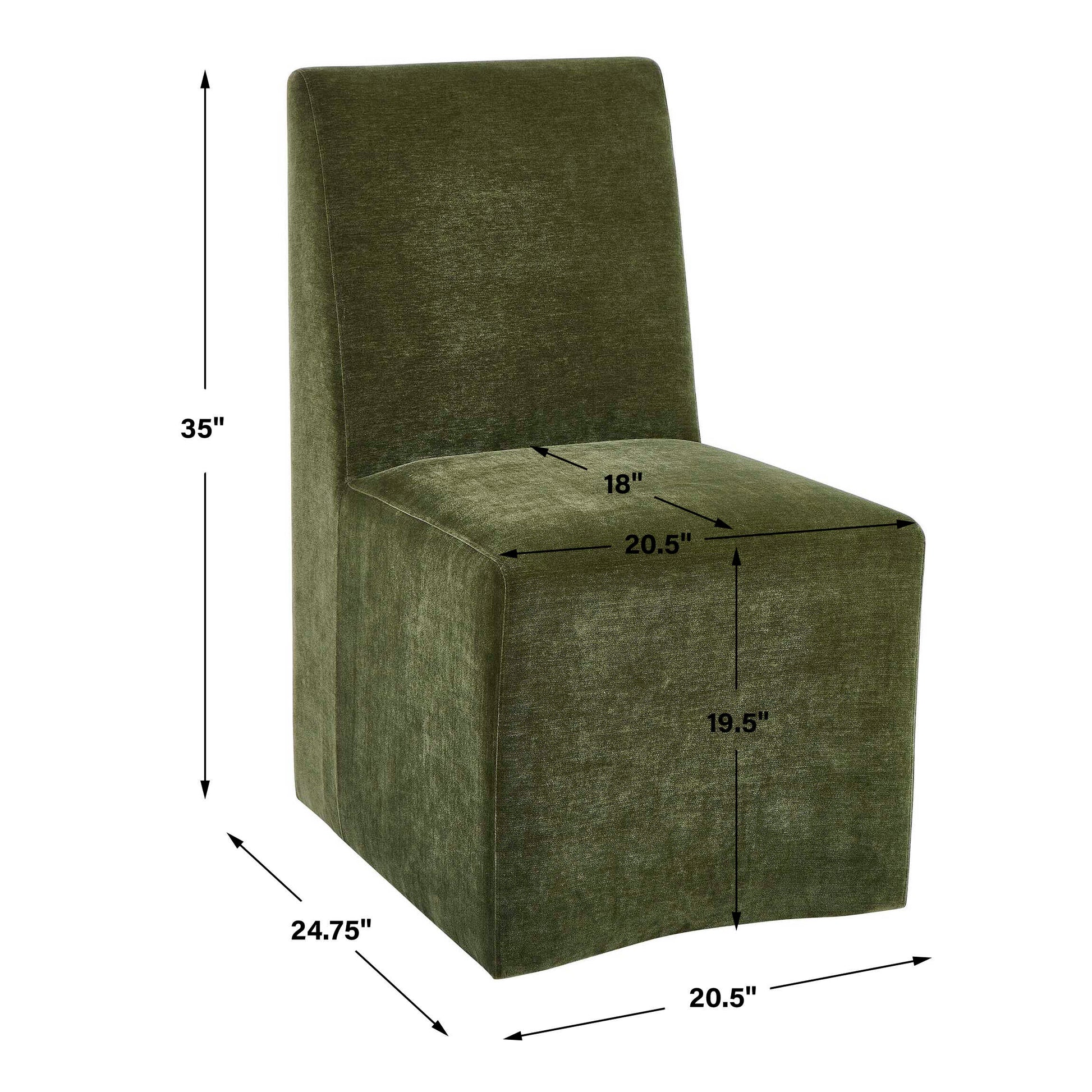 Uttermost Moro Armless Moss Dining Chair